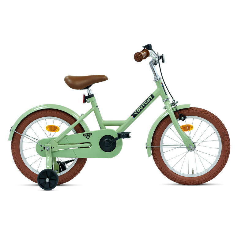 Vélo enfant Nogan Dutchy - 16 pouces - Vert - Avec roulettes