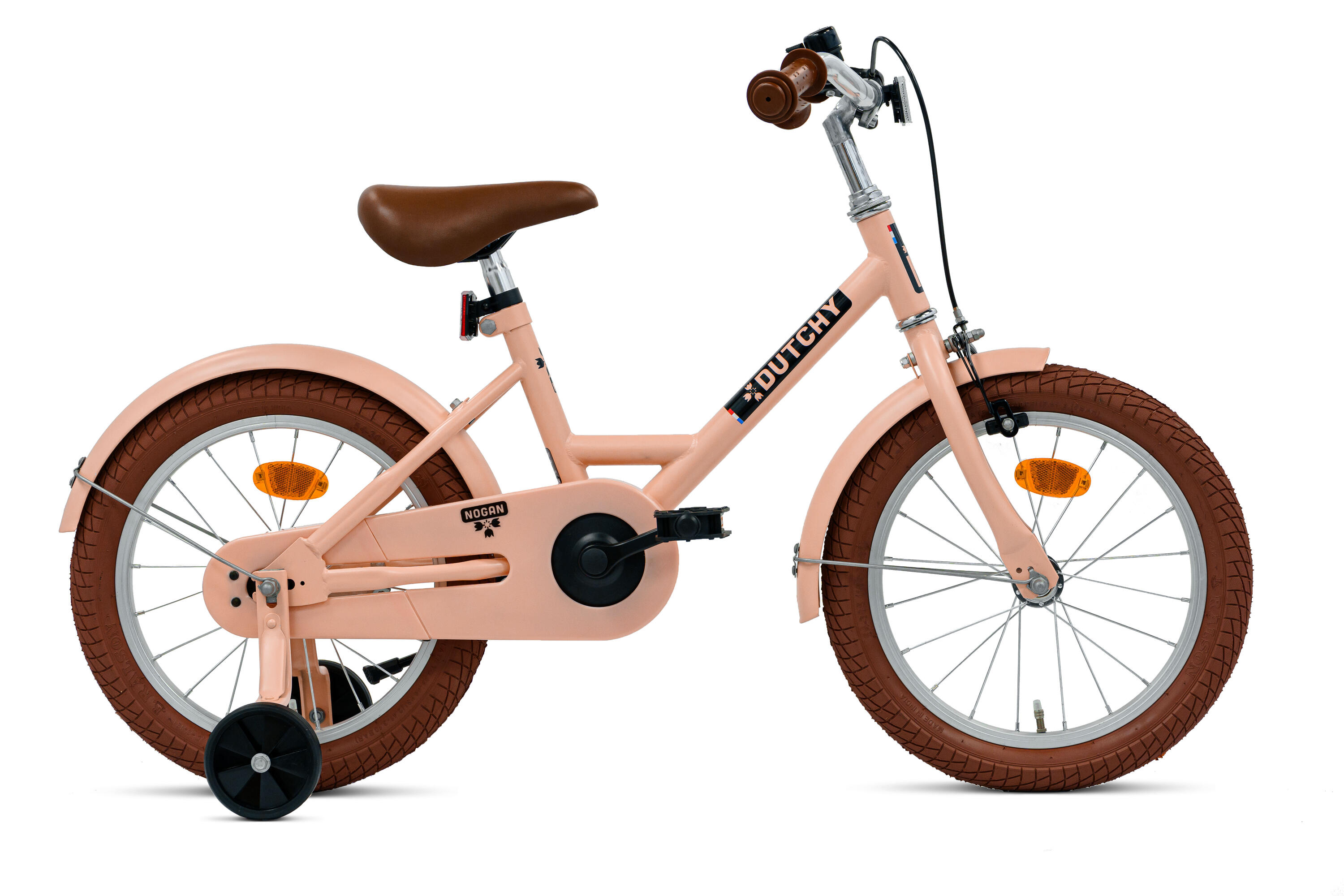NOGAN Nogan Dutchy Kinderfiets - 16 Inch - Mat Roze - Inclusief Zijwielen