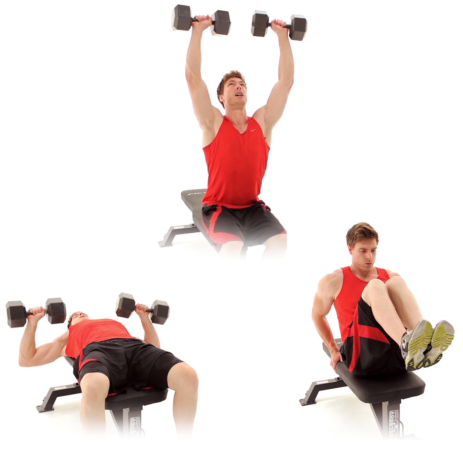 FLAT PRESS WEIGHT  TRAINING BENCH - STEELBODY BY MARCY 7/7