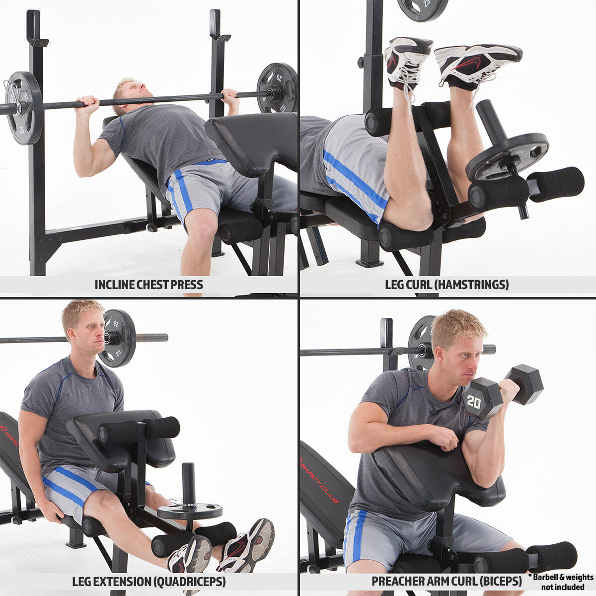 OLYMPIC WEIGHT BENCH WITH RACK 6/6