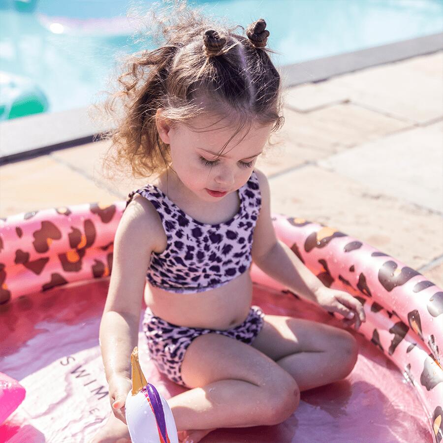 Swim Essentials Baby zwembad panterprint roségoud 100x15 cm 5/7