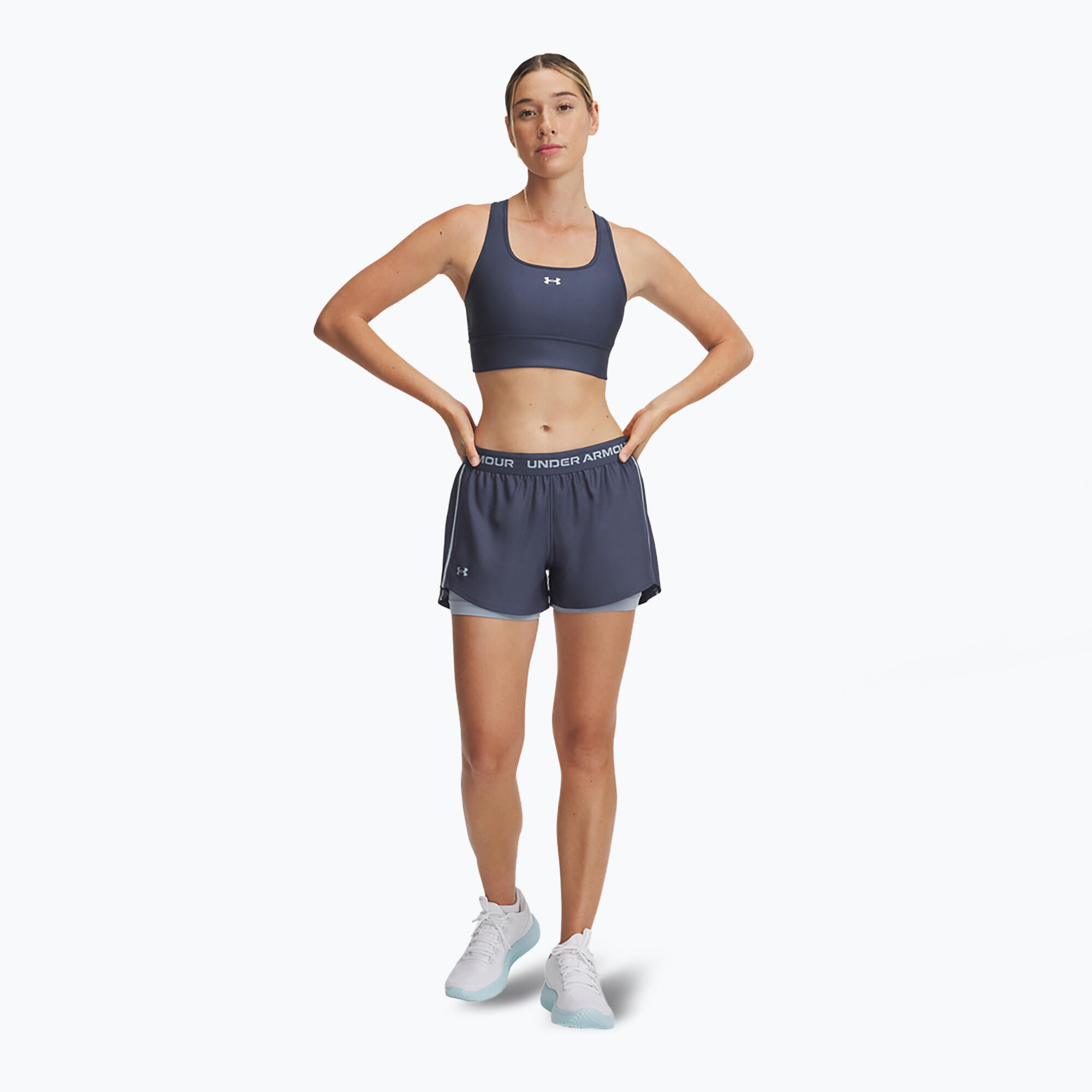 Pantaloncini da allenamento Under Armour Tech Play Up 2 in 1 da donna 2/4