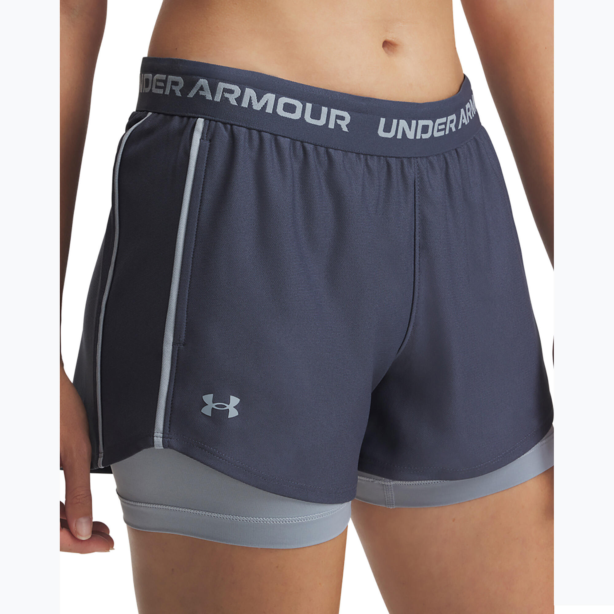 Pantaloncini da allenamento Under Armour Tech Play Up 2 in 1 da donna 4/4
