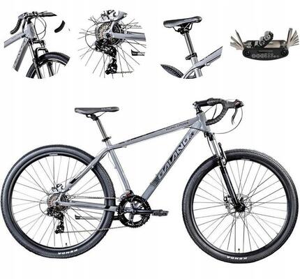 Rower szosowy gravel Galano rama 19,5 cala koło 28 szary