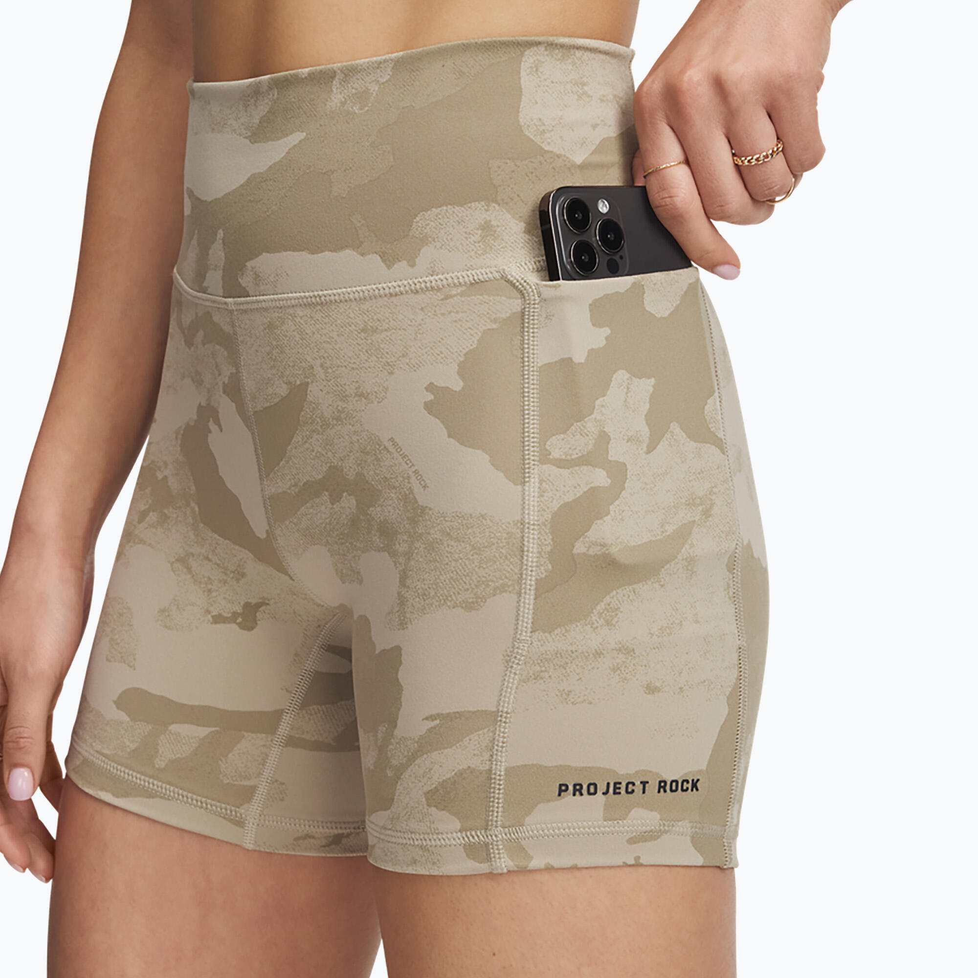Short d'entraînement Under Armour Project Rock Middy pour femme 4/4