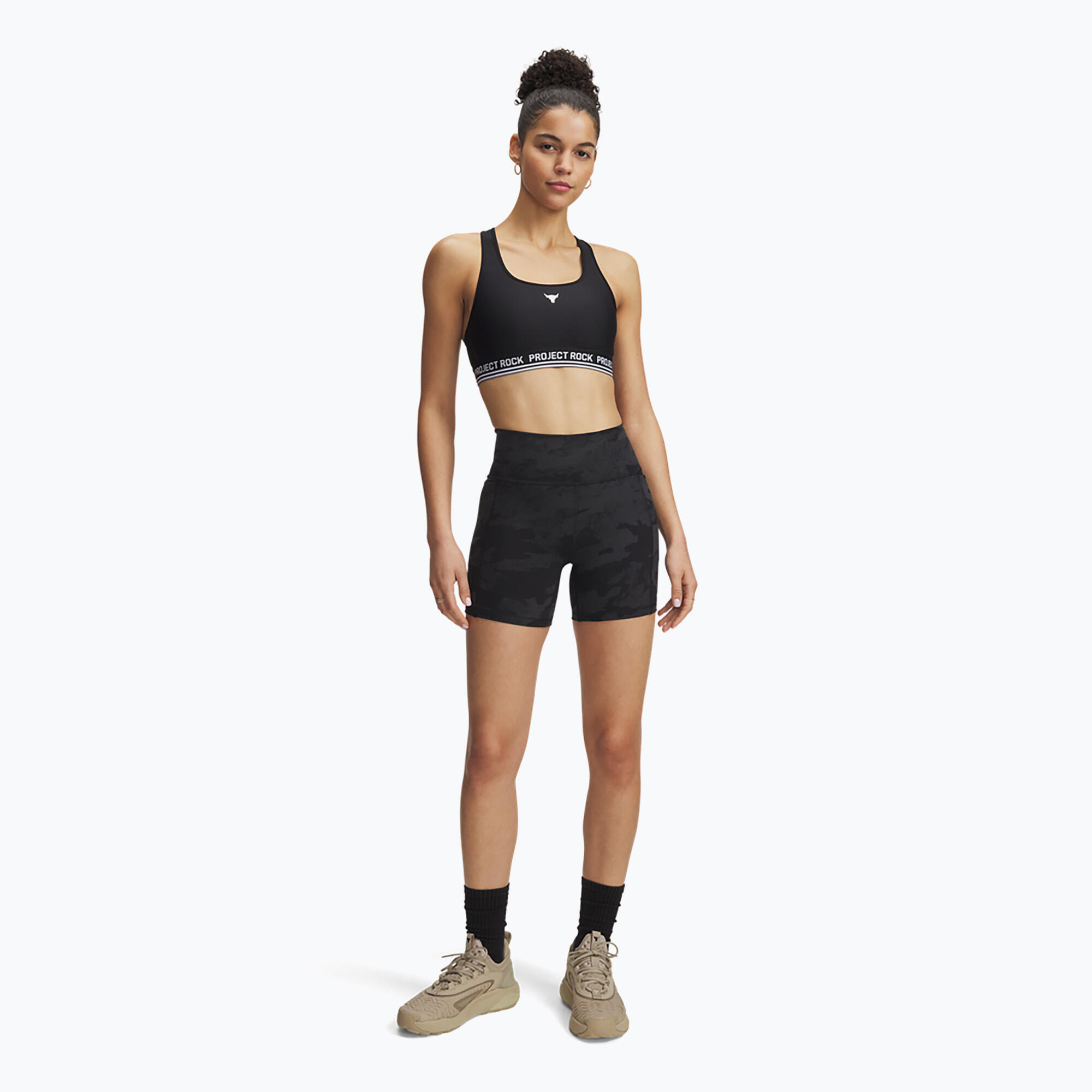 Short d'entraînement Under Armour Project Rock Middy pour femme 2/4