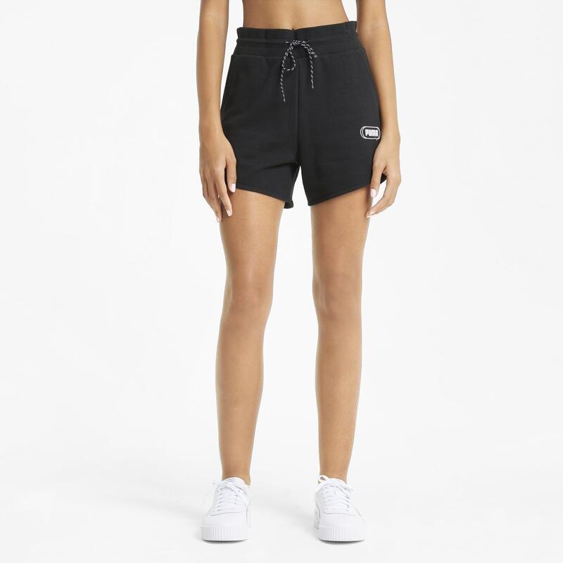 Pantaloni scurti femei Puma Rebel 4", Negru