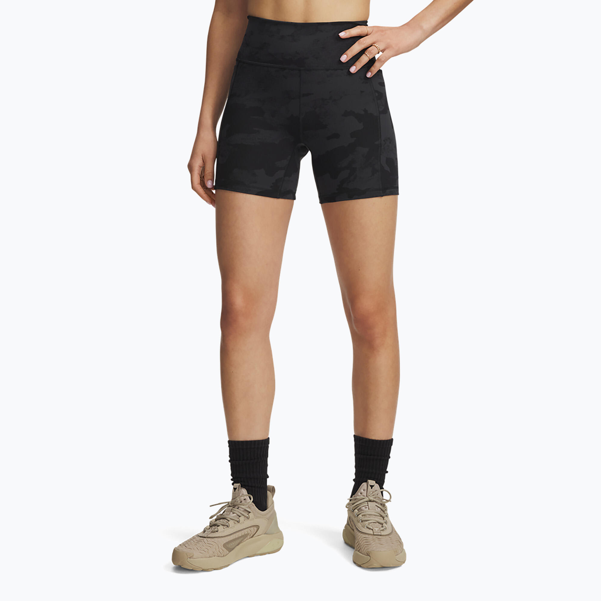 Short d'entraînement Under Armour Project Rock Middy pour femme 1/4