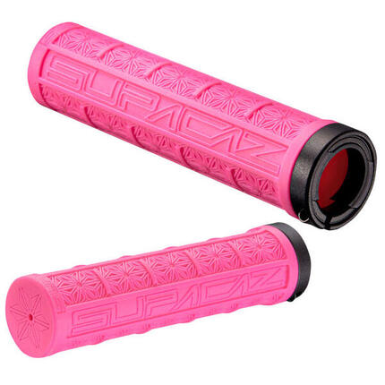 Supacaz Néon Vert Grizips Poignée Lock-On VTT-Vélo tout-32 mm