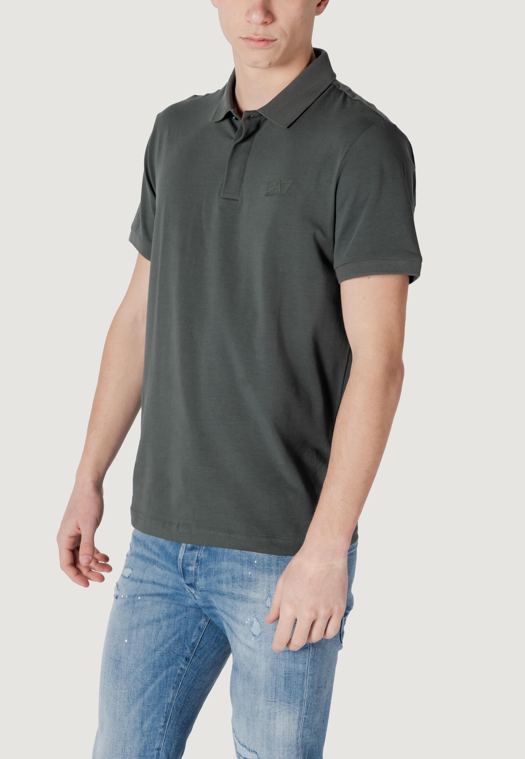 T-shirt e Polo Uomo 7M000228 AF10373 Verde Scuro 3/5