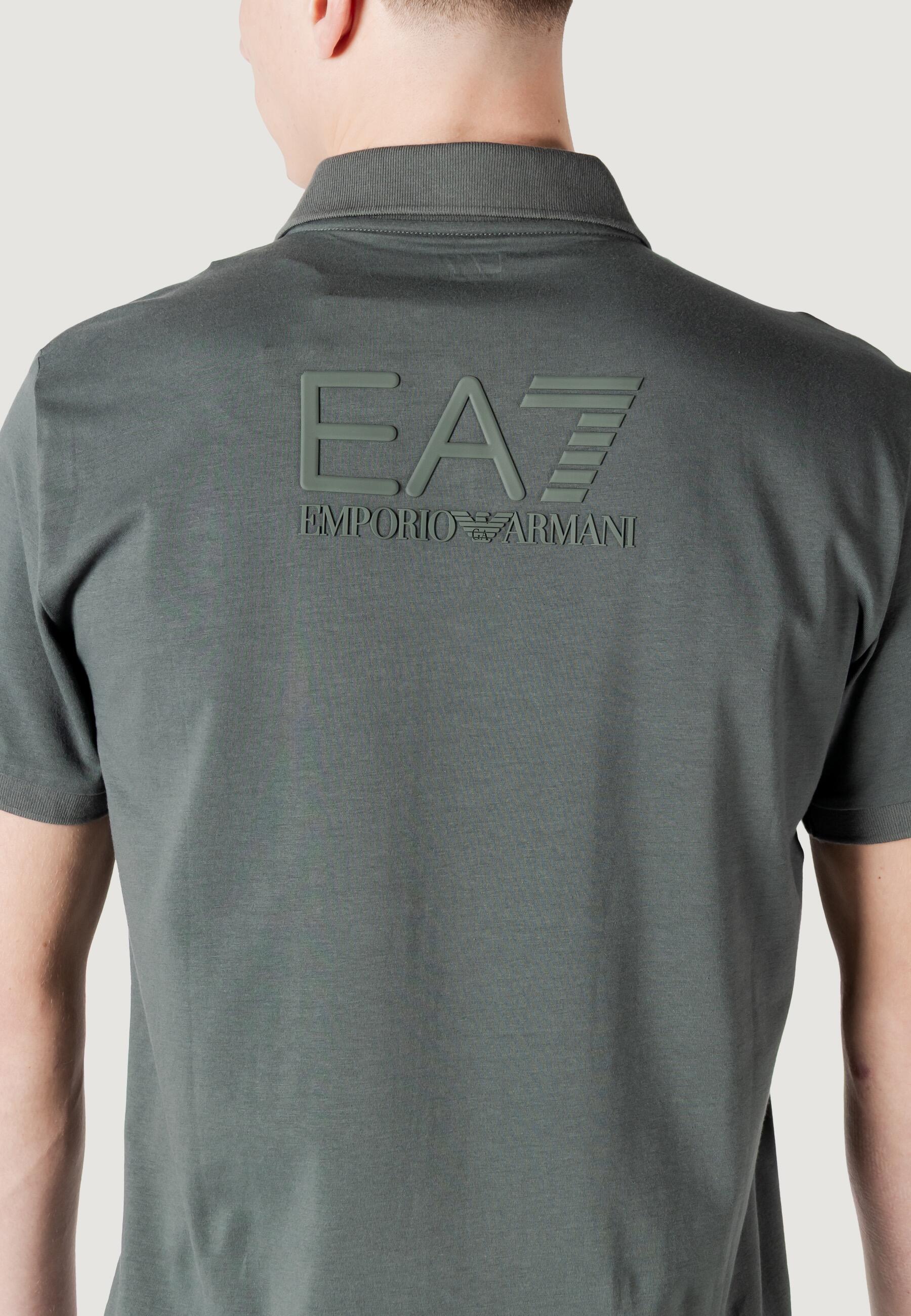 T-shirt e Polo Uomo 7M000228 AF10373 Verde Scuro 5/5