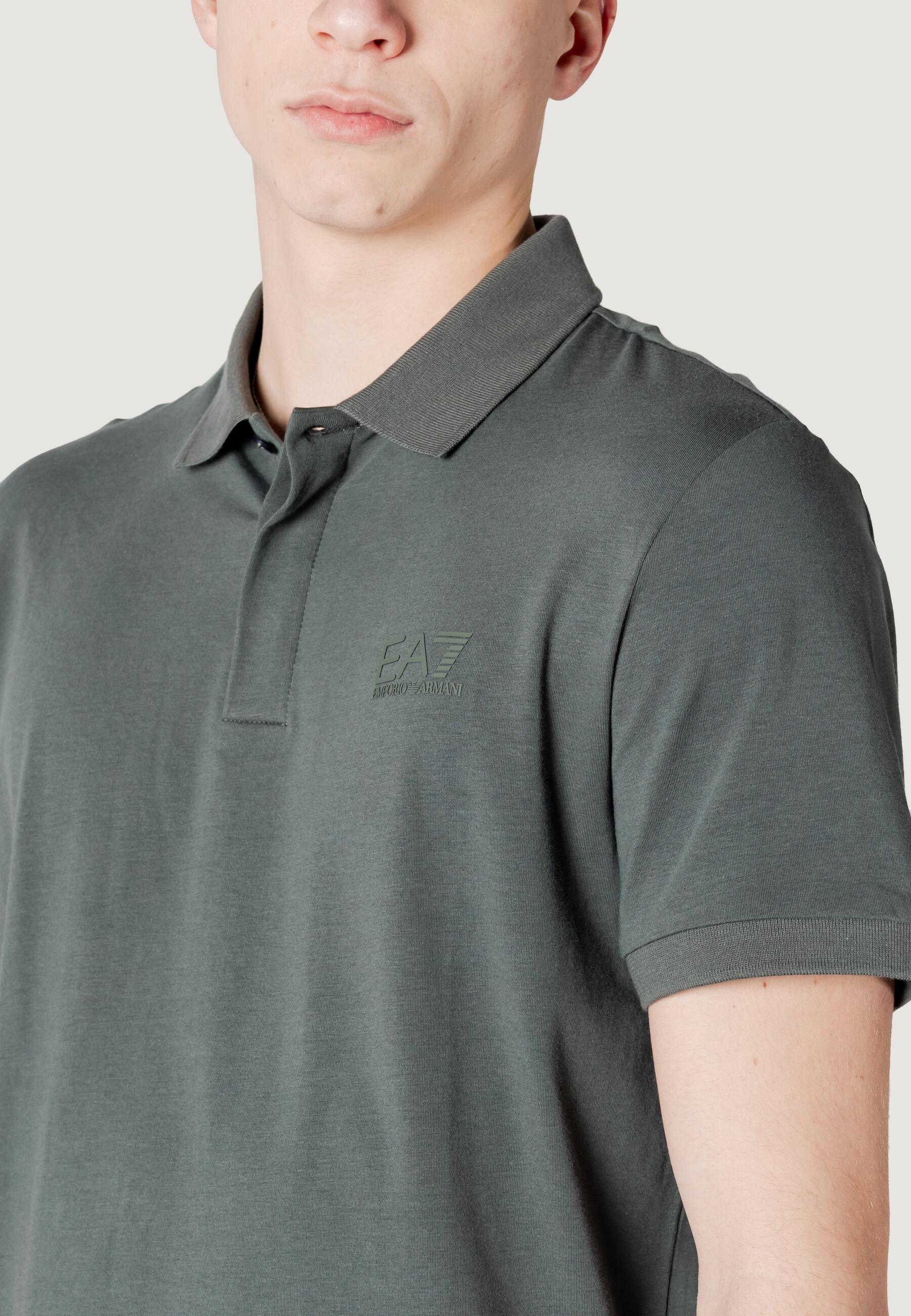 T-shirt e Polo Uomo 7M000228 AF10373 Verde Scuro 2/5
