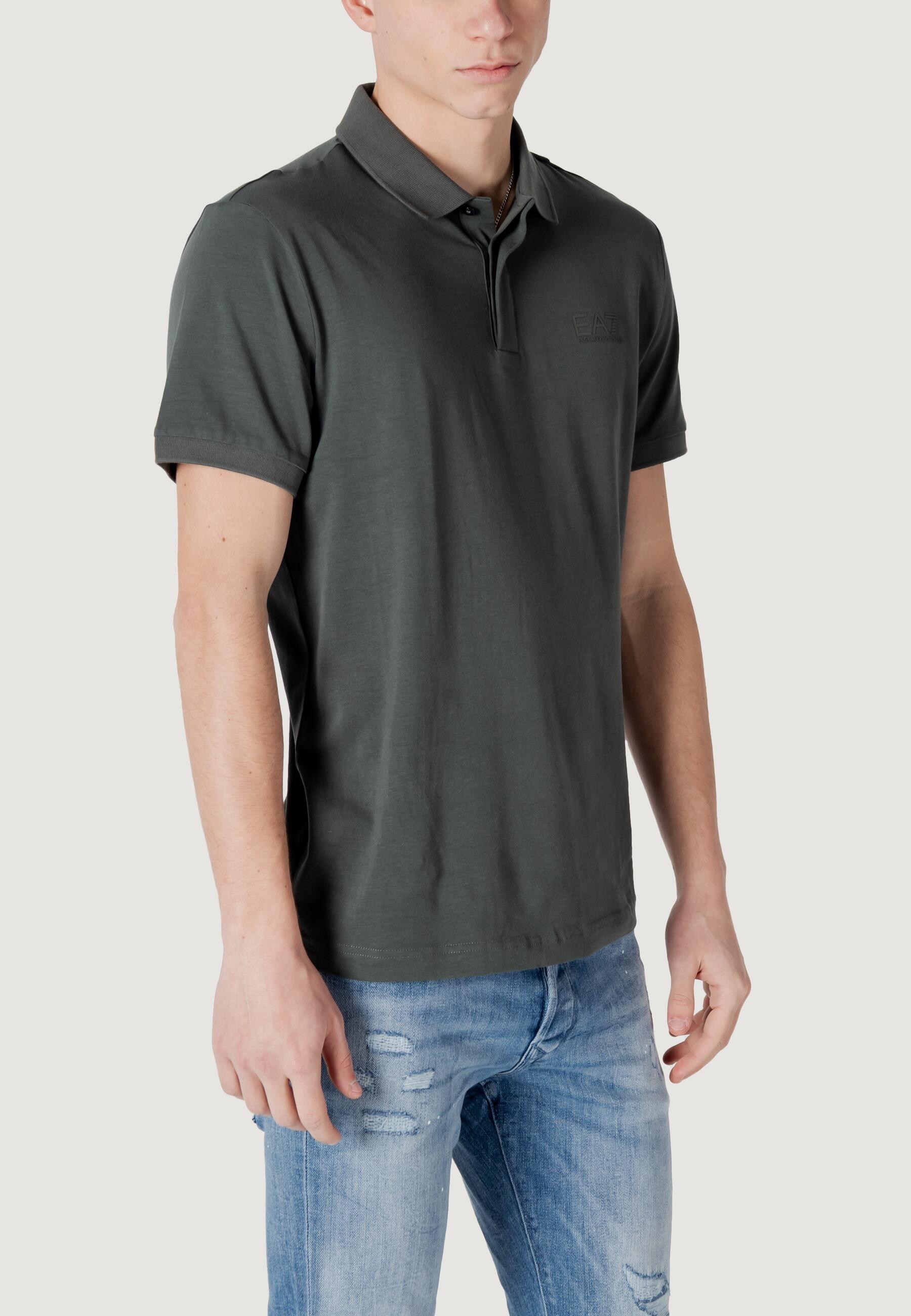T-shirt e Polo Uomo 7M000228 AF10373 Verde Scuro 4/5