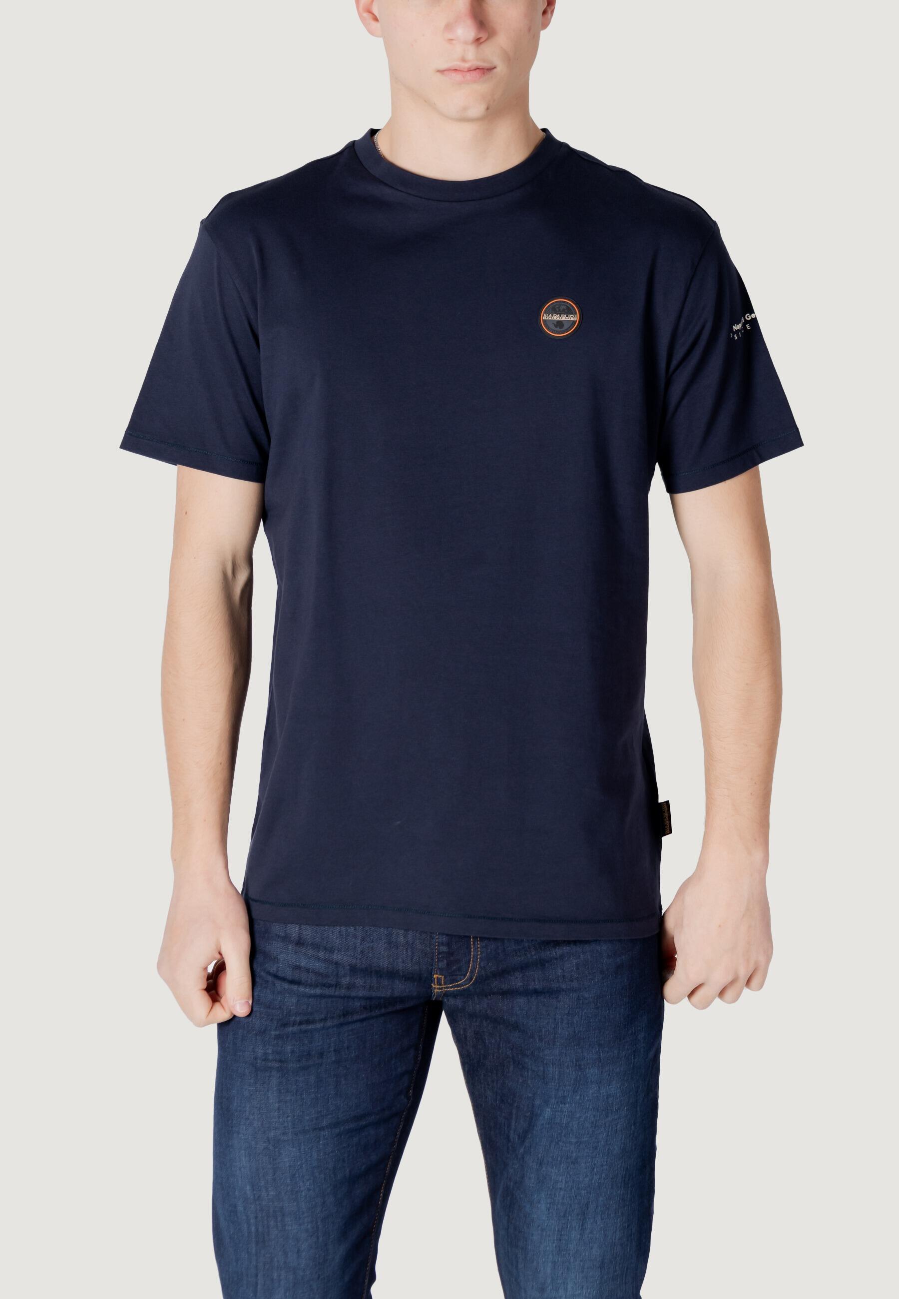 t-shirt crop top S-BADGE SS HOMME bleu 5/5