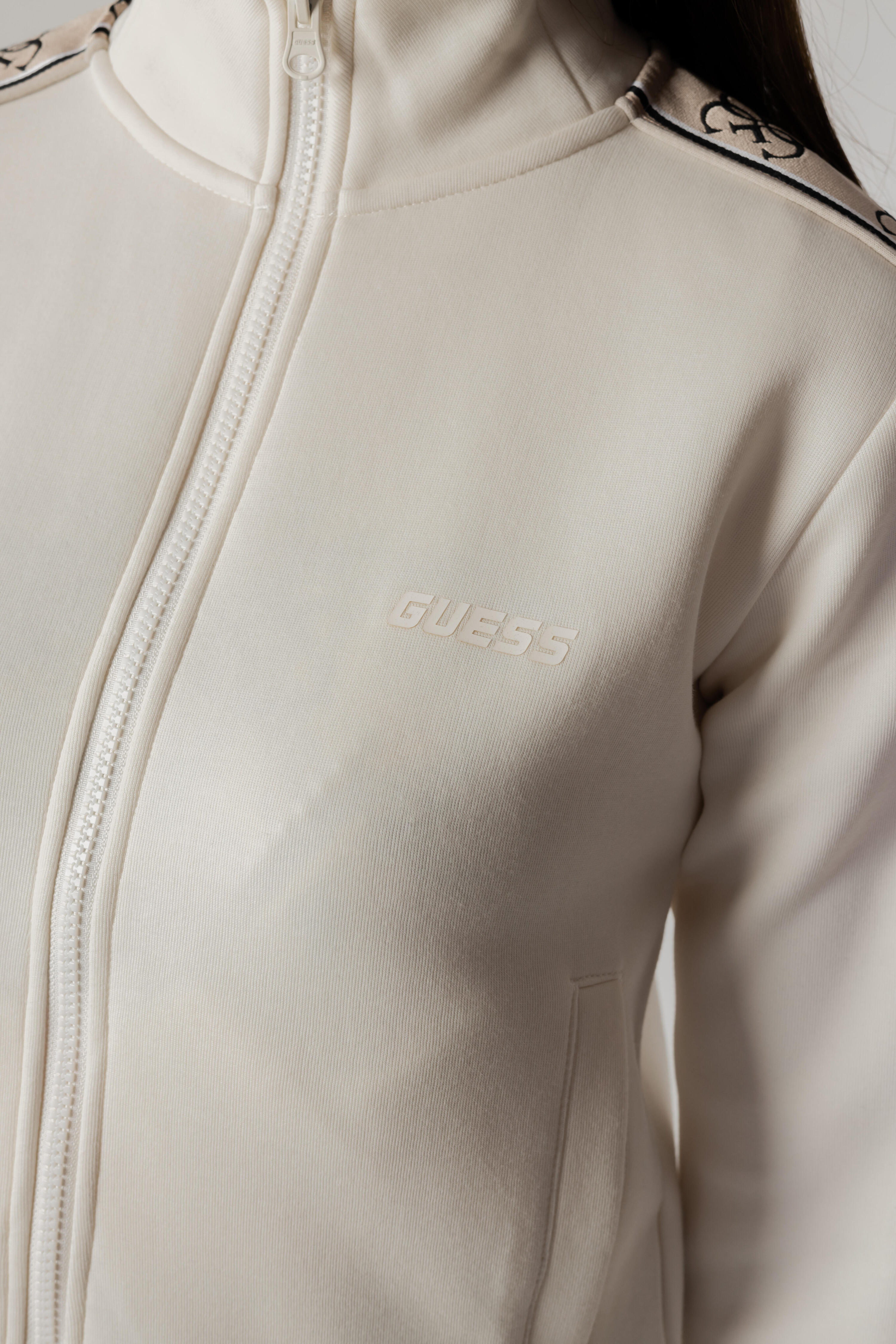 sweat-shirt BRITNEY FULL ZIP FEMME BLANC 3/5