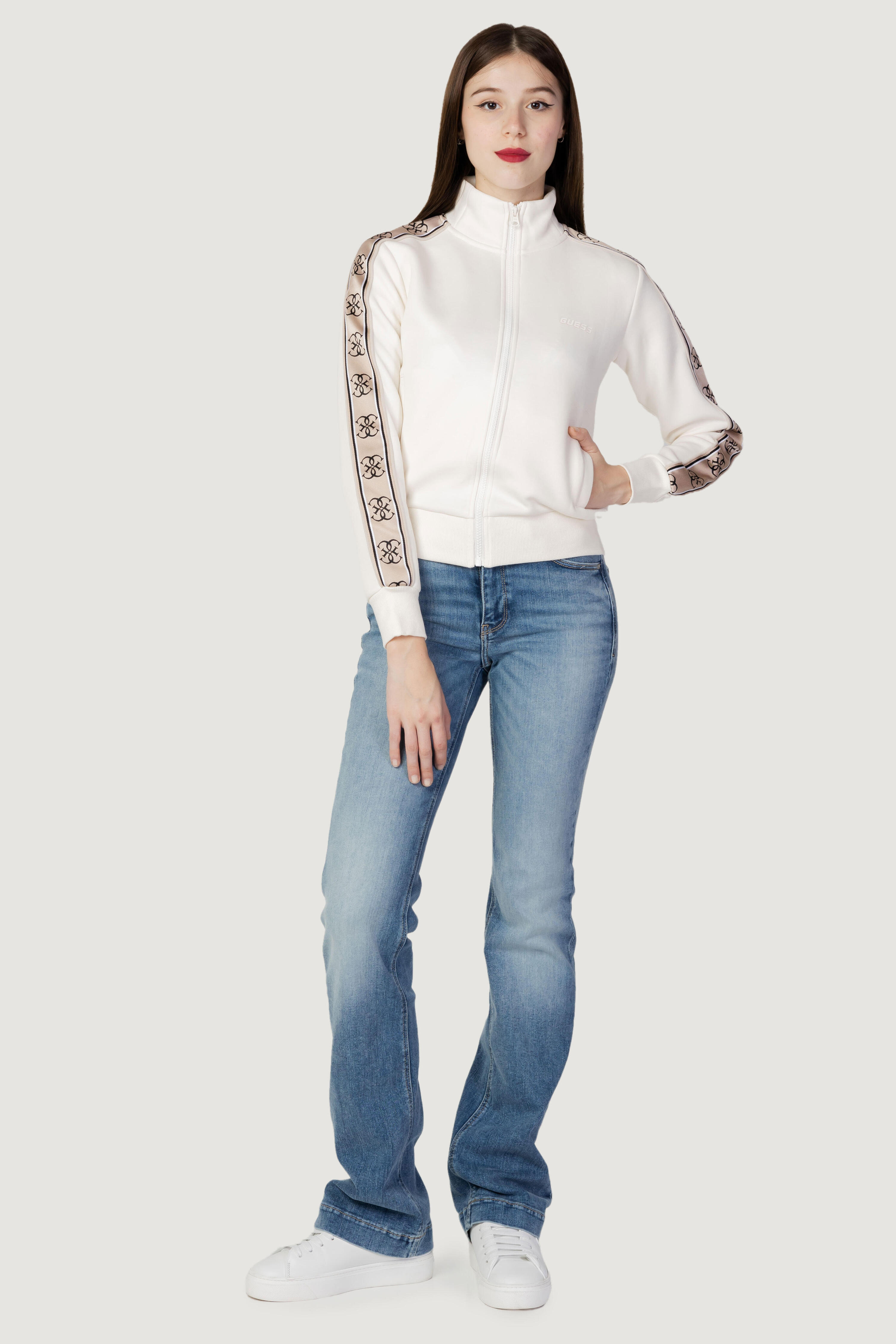 sweat-shirt BRITNEY FULL ZIP FEMME BLANC 2/5