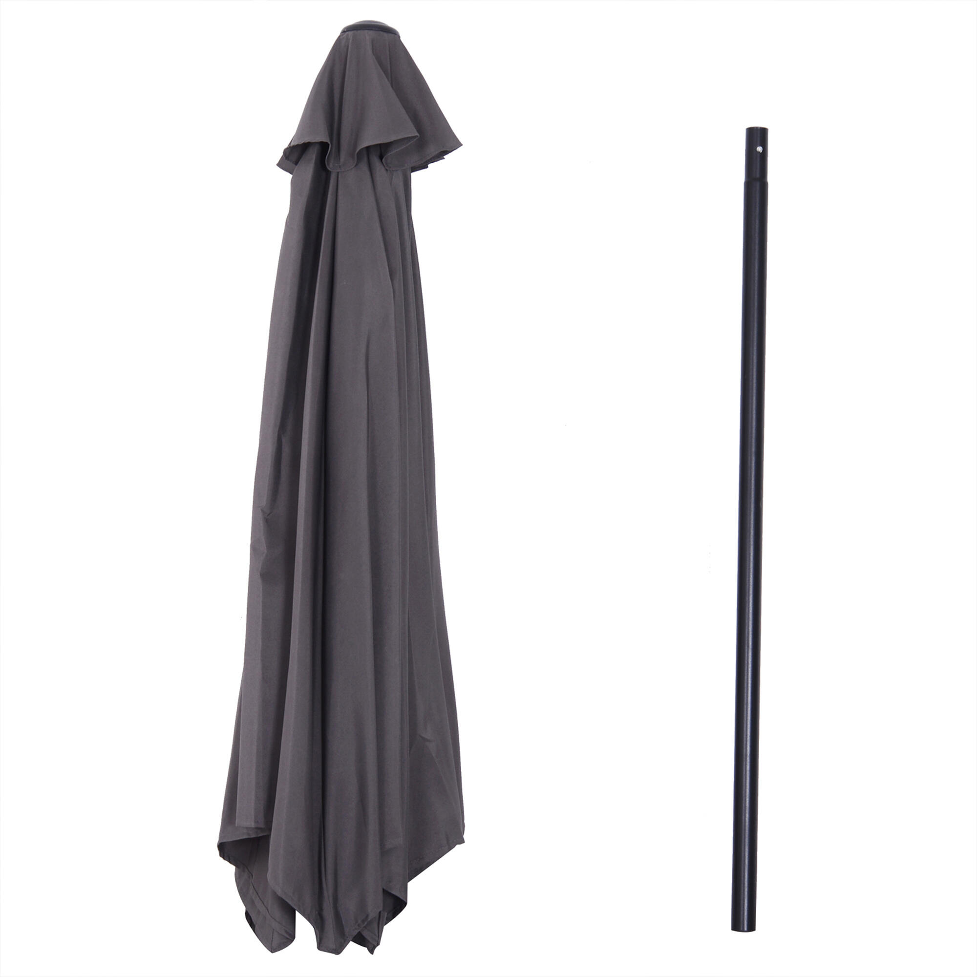 Sombrilla de camping Outsunny 260x260x235 cm Gris 4/7