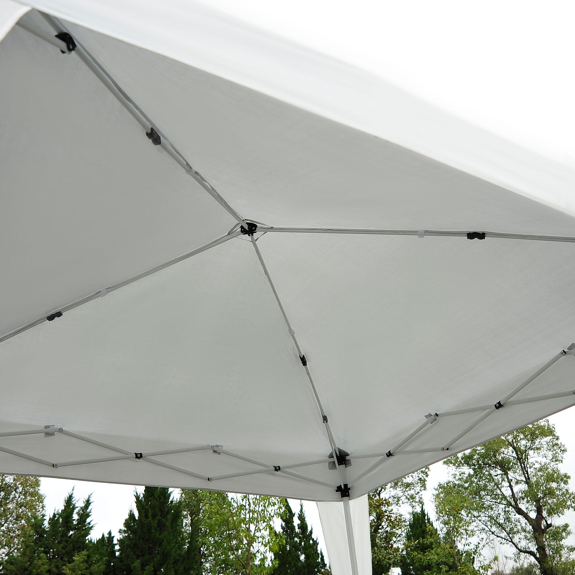 Carpa Plegable Outsunny 240x240x250 cm Blanco 5/7