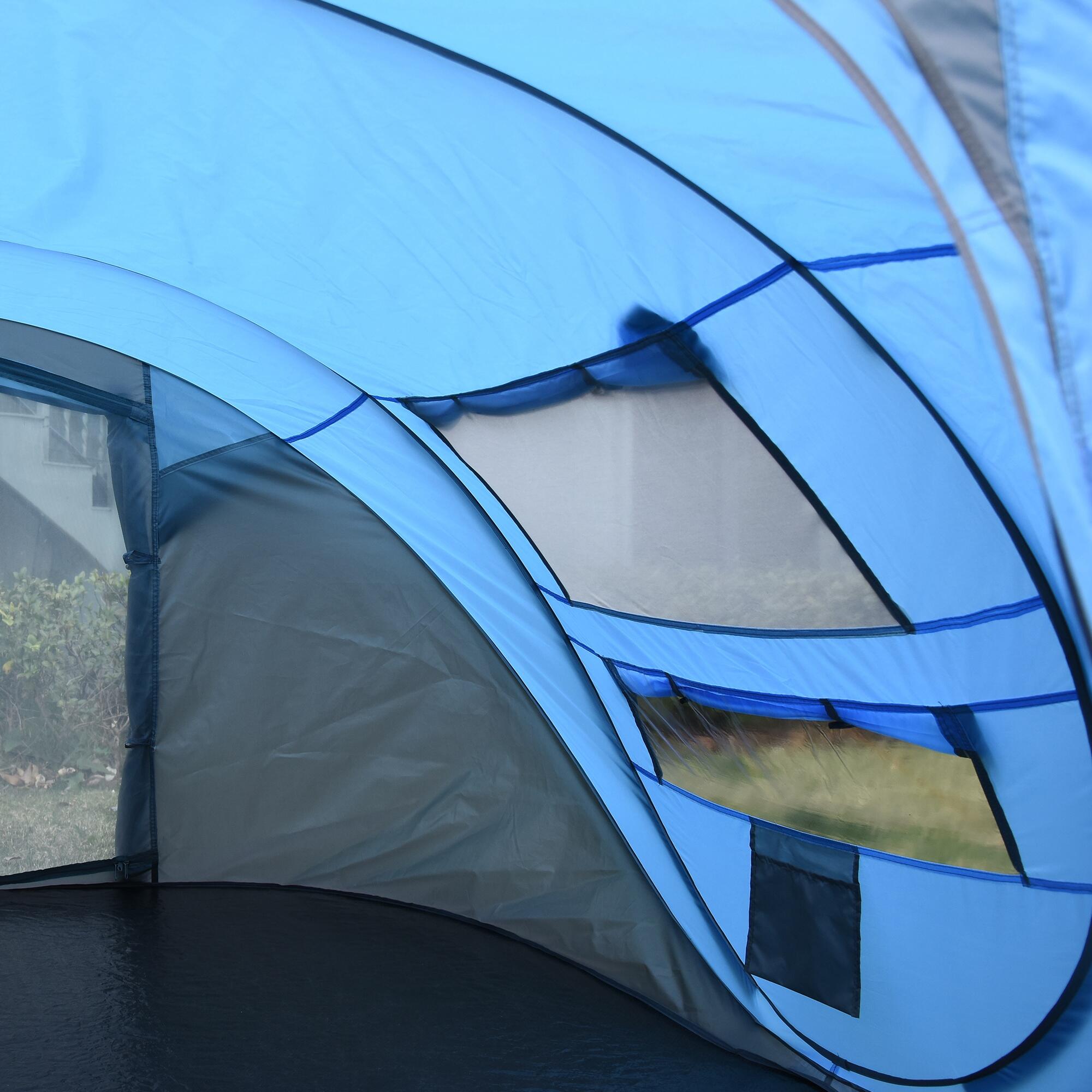 Tienda de Campaña Outsunny 263.5x220x123 cm Azul 4/7