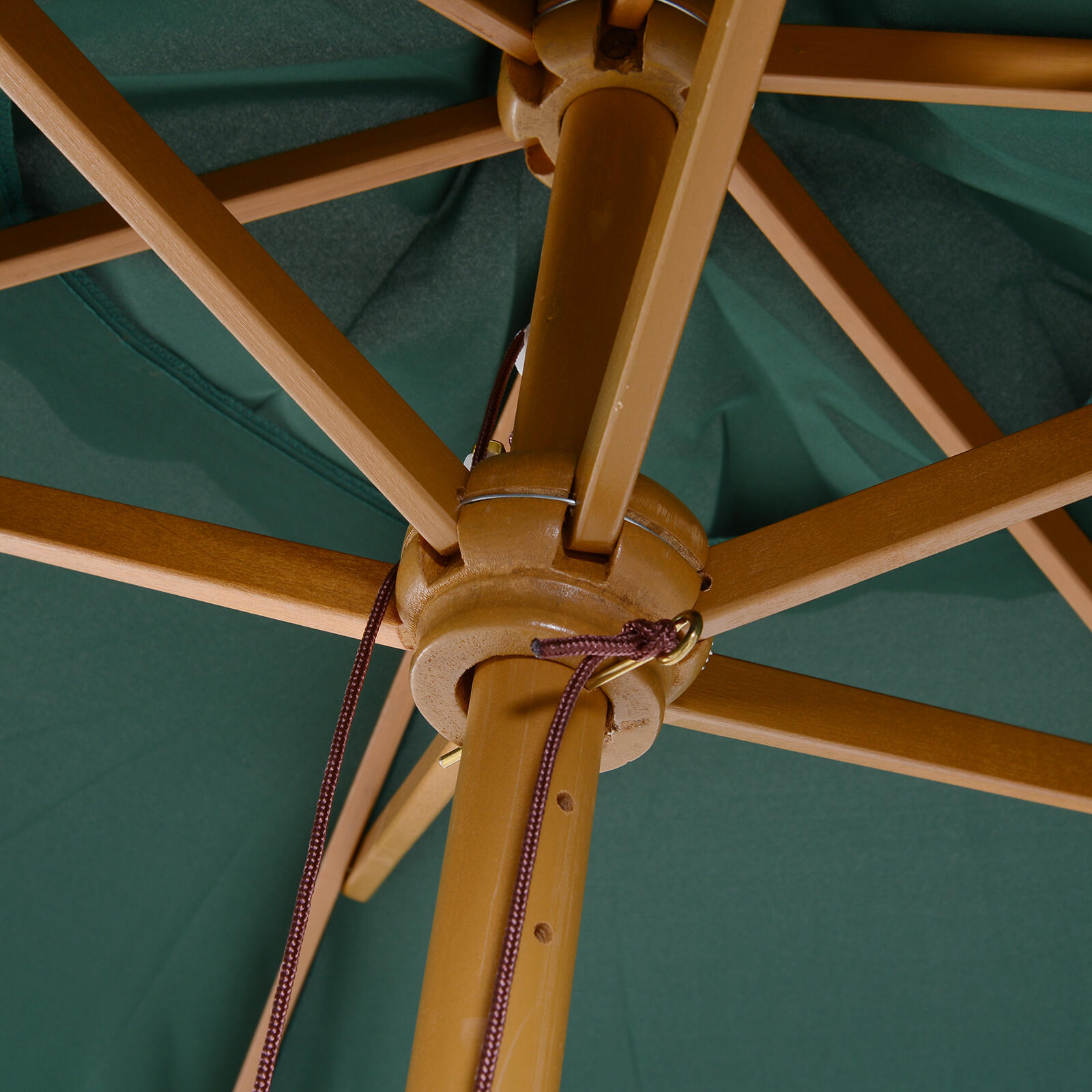Parasol Outsunny Ø250x230 cm Verde Oscuro 6/7