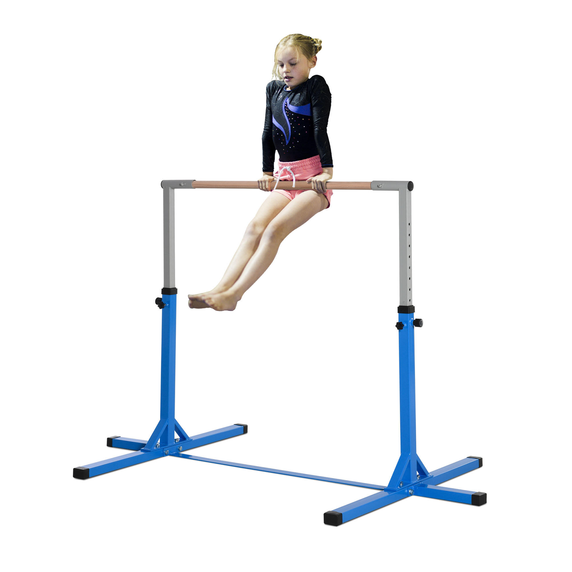 HOMCOM Barra de Gimnasia HOMCOM 194x121x150 cm Azul