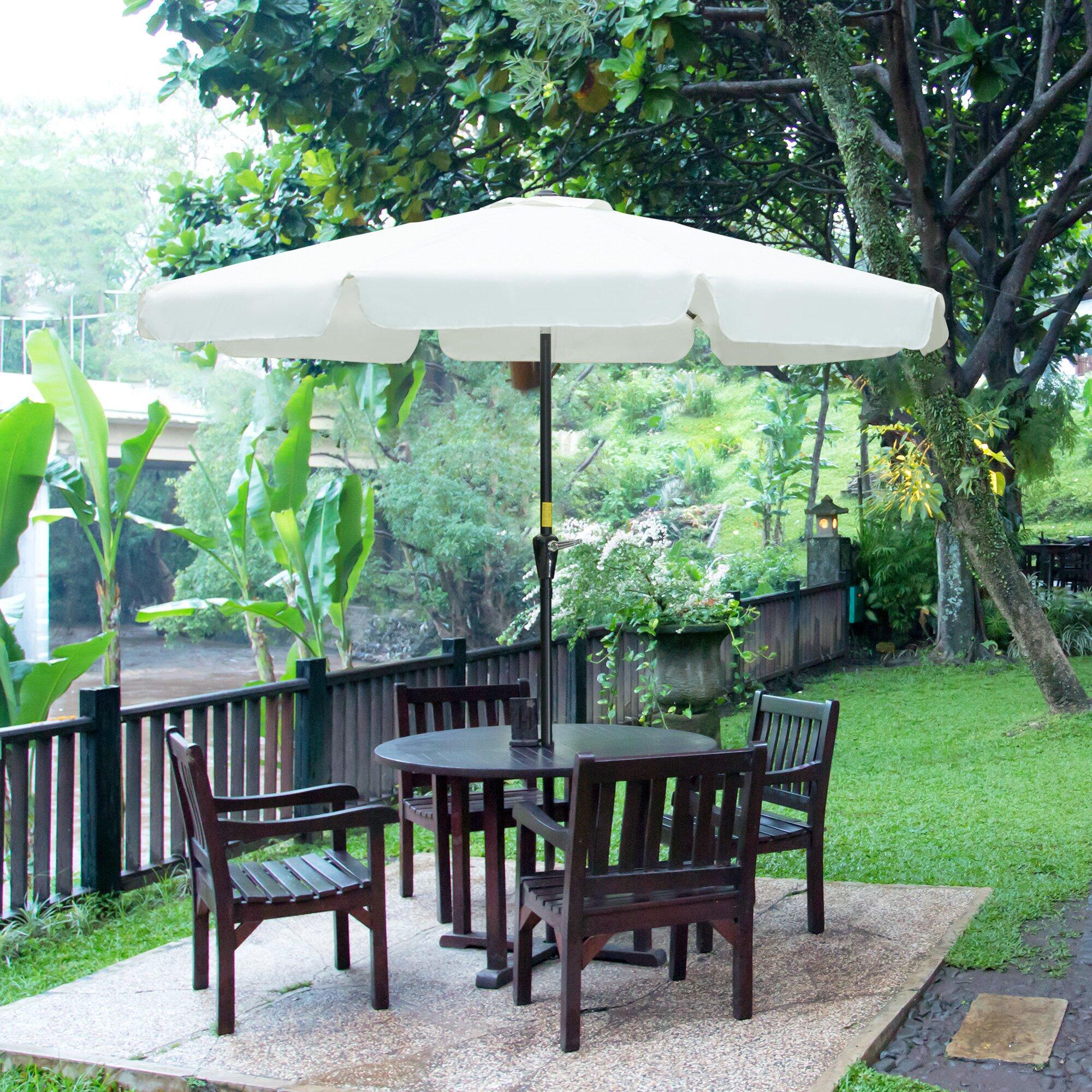 Sombrilla Outsunny 266x266x248.5 cm Beige 2/7