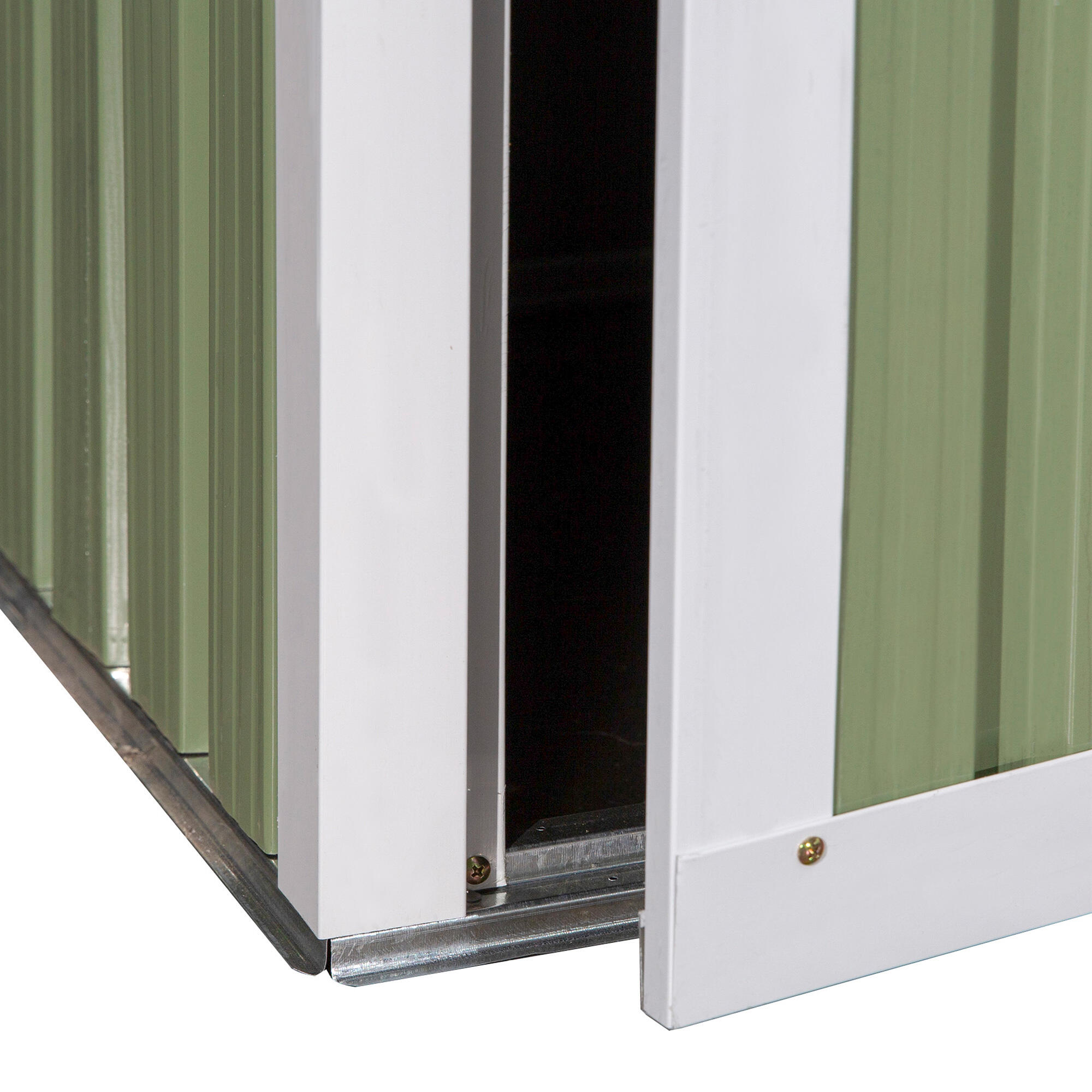 Caseta almacenamiento bicicletas Outsunny 142x84x189 cm Verde 4/7