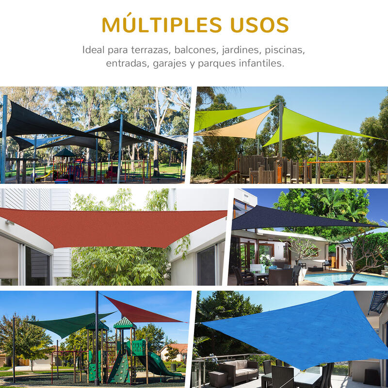 Toldo Vela 4x6 m Areia Outsunny