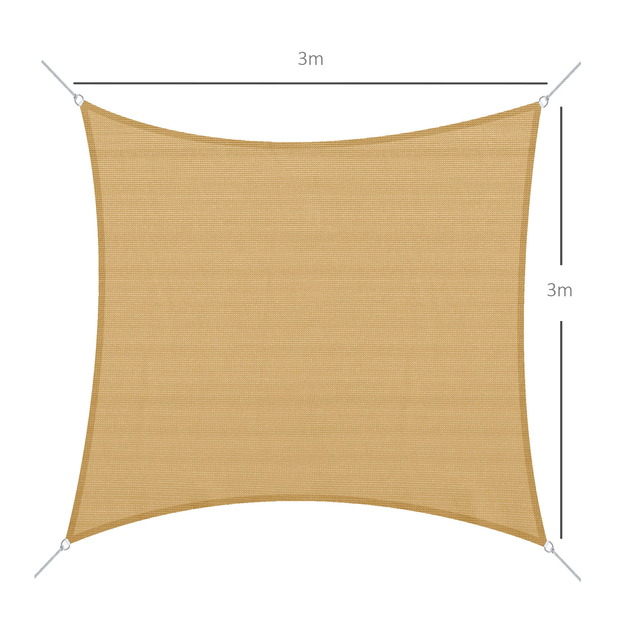Toldo Vela Cuadrado Outsunny 300x300 cm Arena 3/7