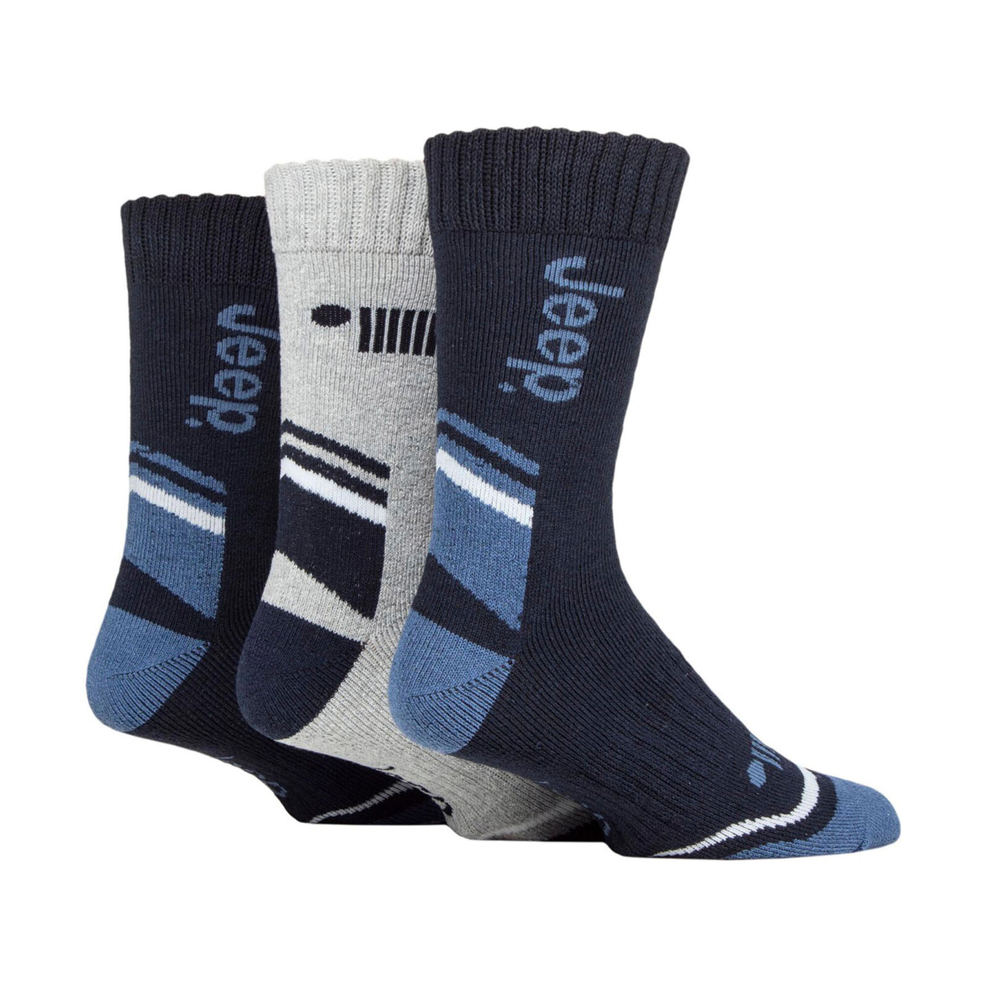 3 Pack Mens Walking Boot Socks | Performance Outdoor Socks for Hiking 3/4