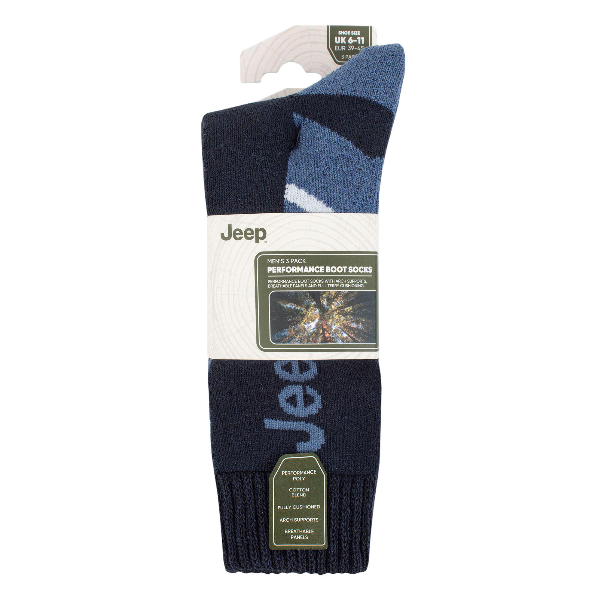 3 Pack Mens Walking Boot Socks | Performance Outdoor Socks for Hiking 2/4