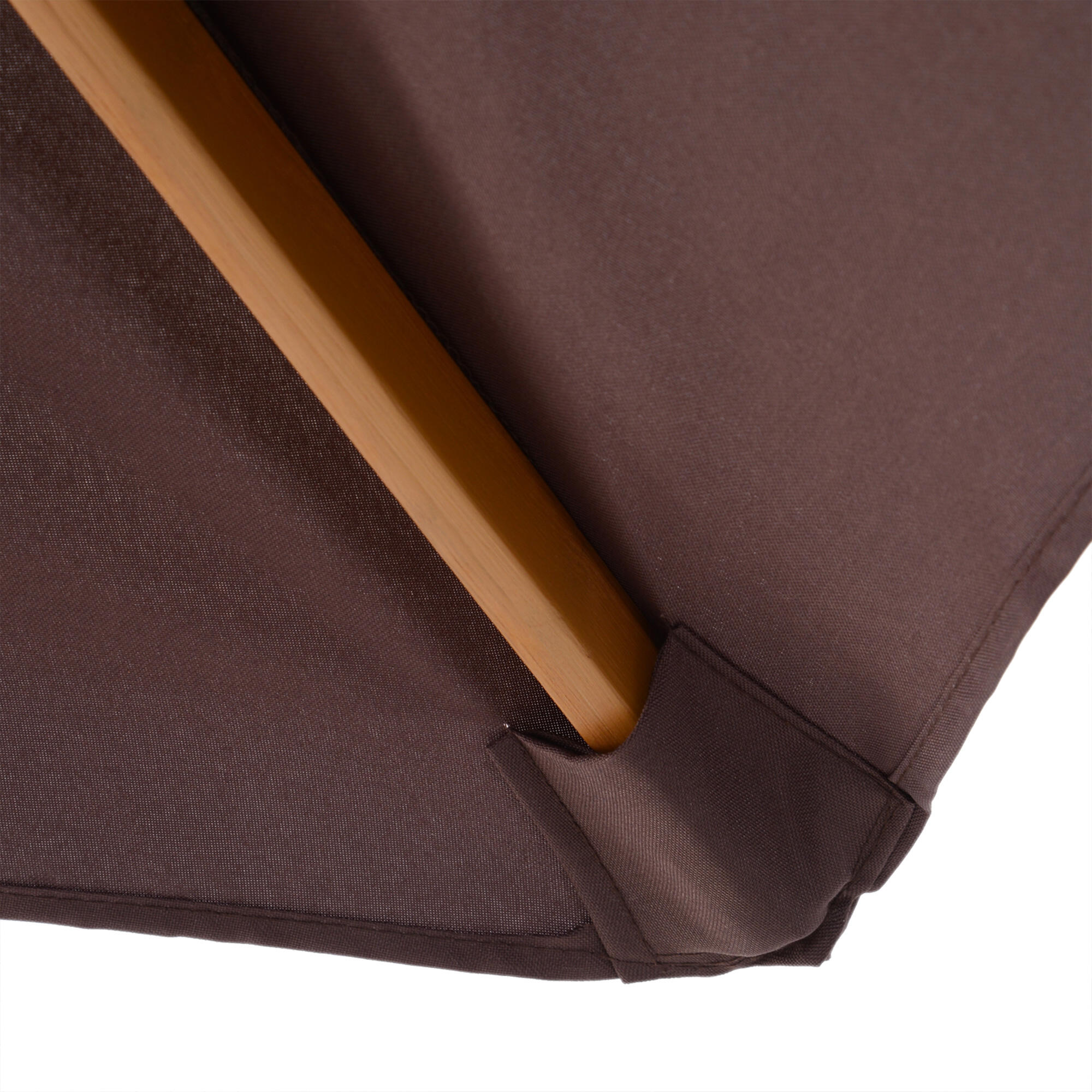 Parasol de camping Outsunny Ø250x230 cm Café 4/7