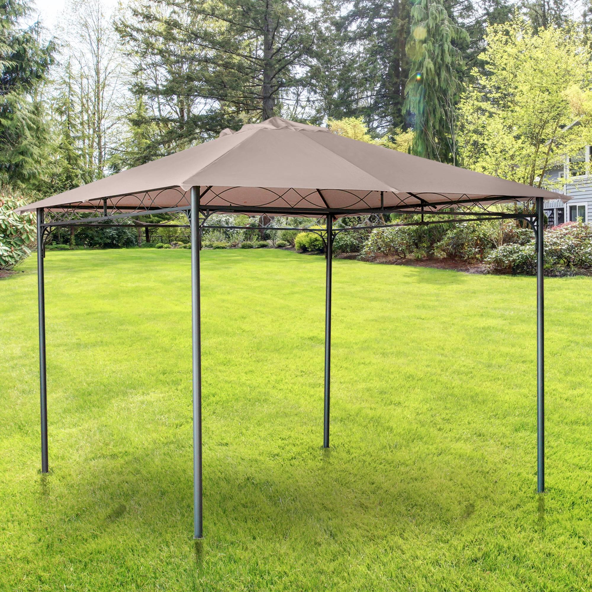 Techo de Repuesto para Cenador Outsunny 298x295 cm Beige 2/7
