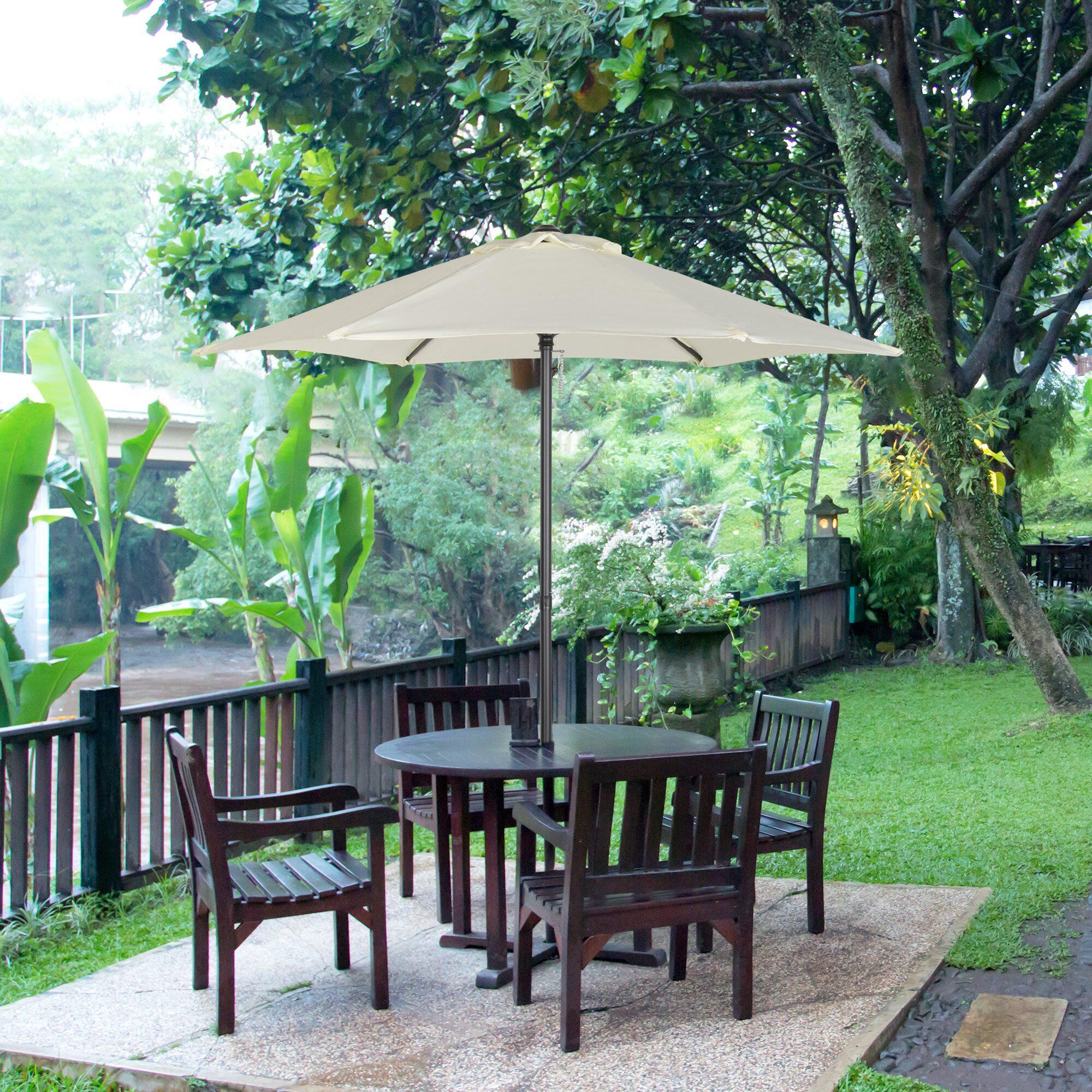 Sombrilla Outsunny 196x196x204 cm Beige 2/7