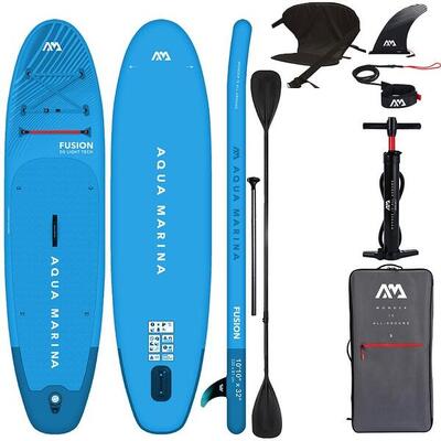 Set Kayak SUP Aqua Marina Fusion 10'10 Blue - SUP Gonfiabile