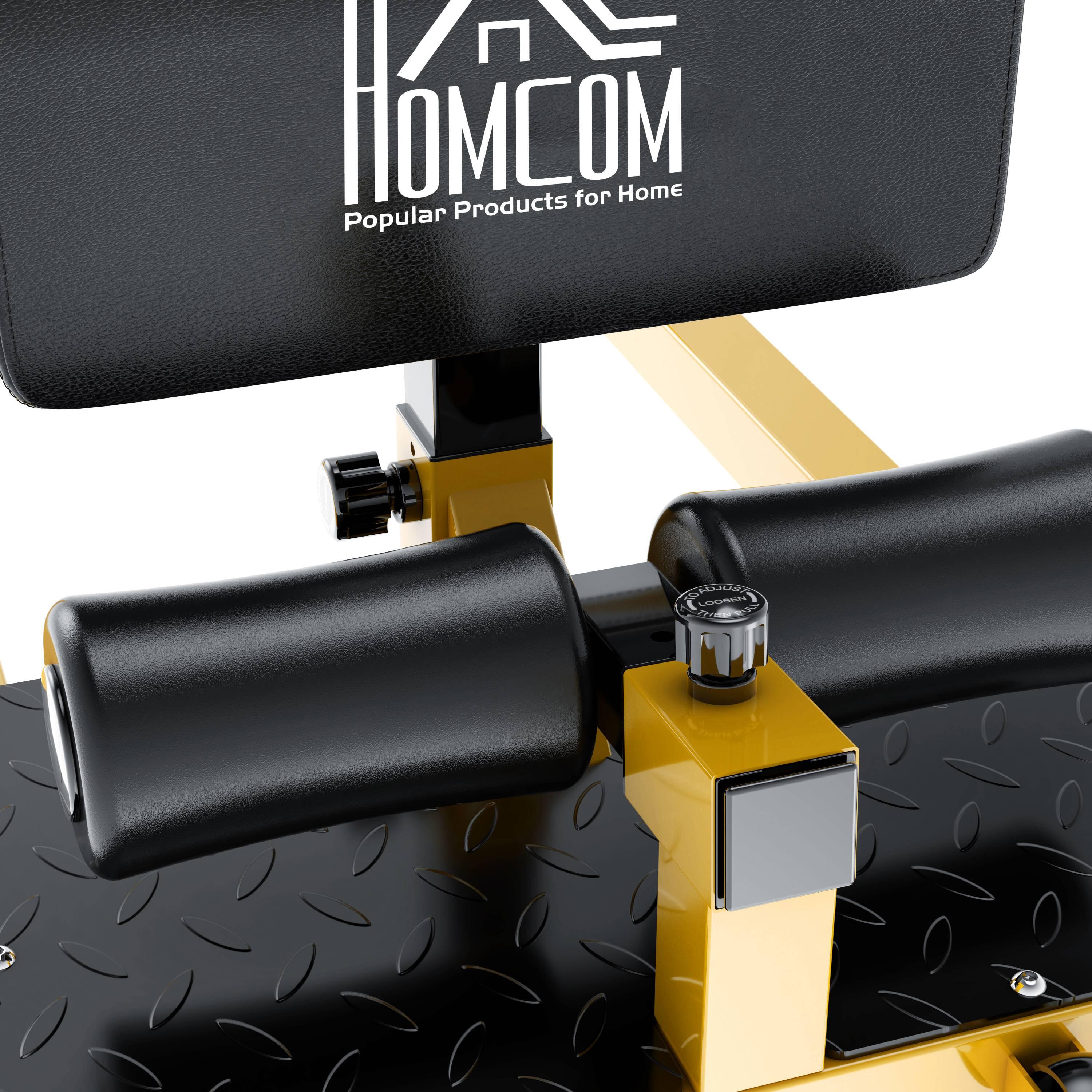 MÁQUINA DE EXERCÍCIOS MULTIFUNCIONAL  HOMCOM 50x97x56.5 cm Amarelo 5/7