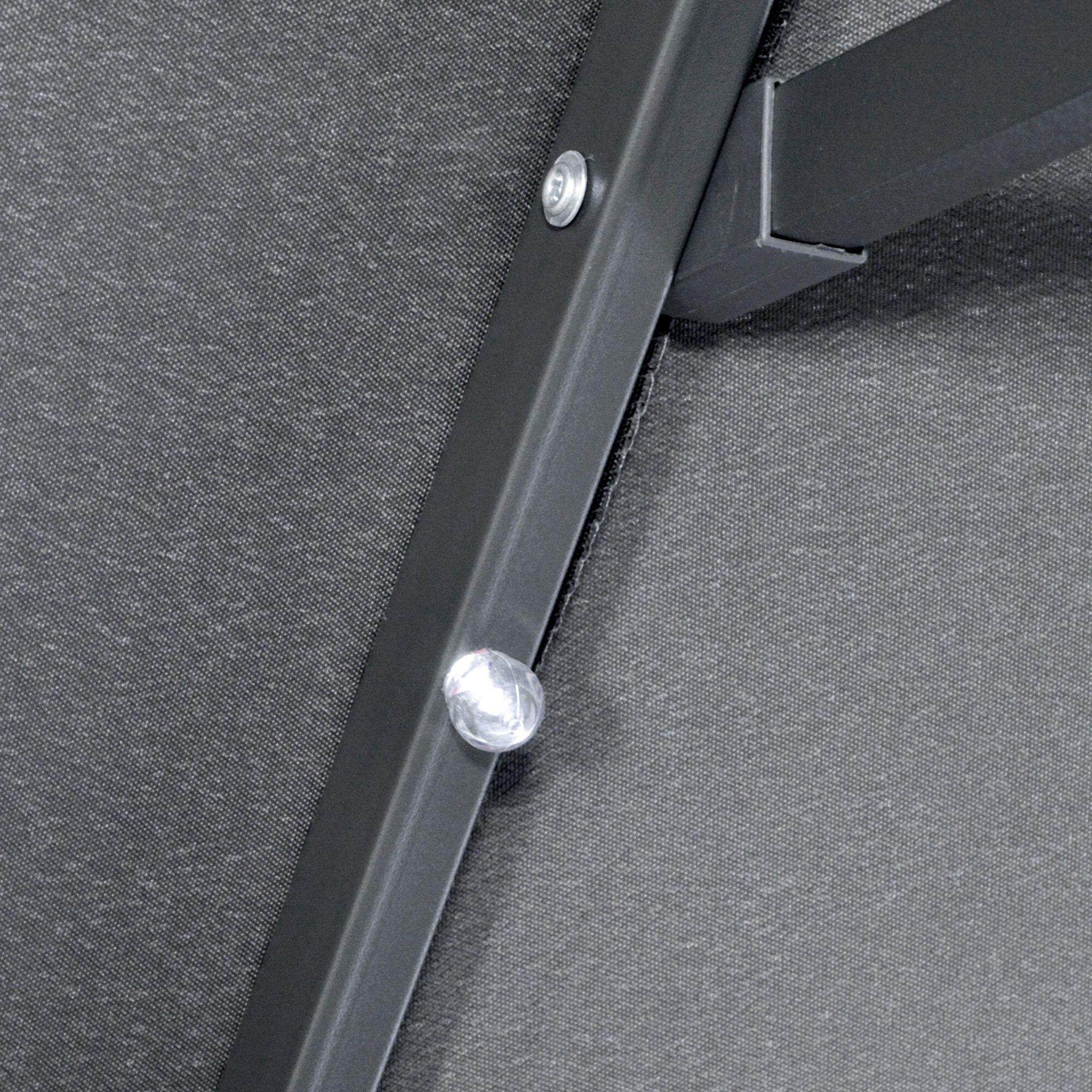 Sombrilla Doble Outsunny 295x150x219 cm Gris 6/7