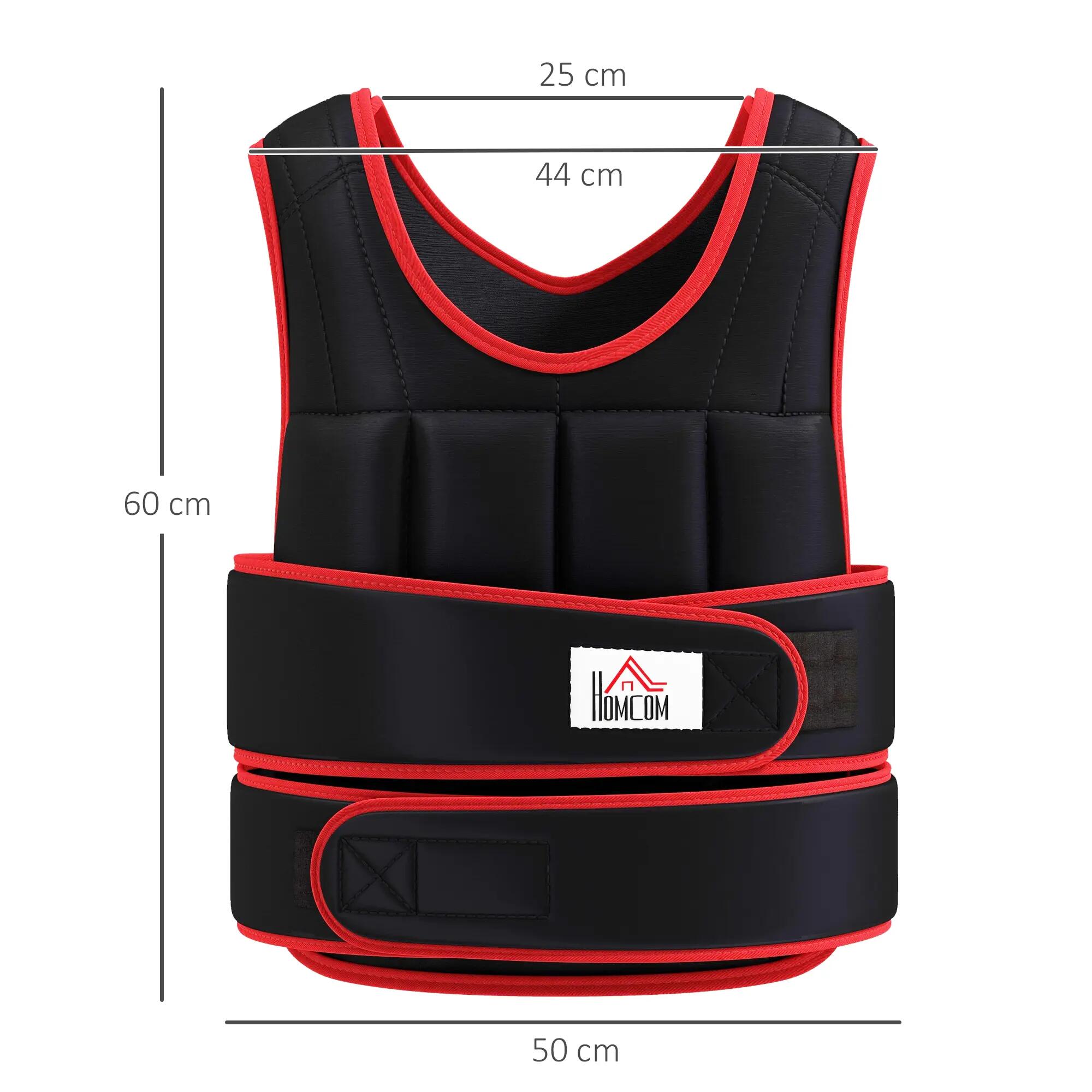 Gilet lesté de 20 kg, avec double sangle réglable, pour musculation et fitness. 5/9