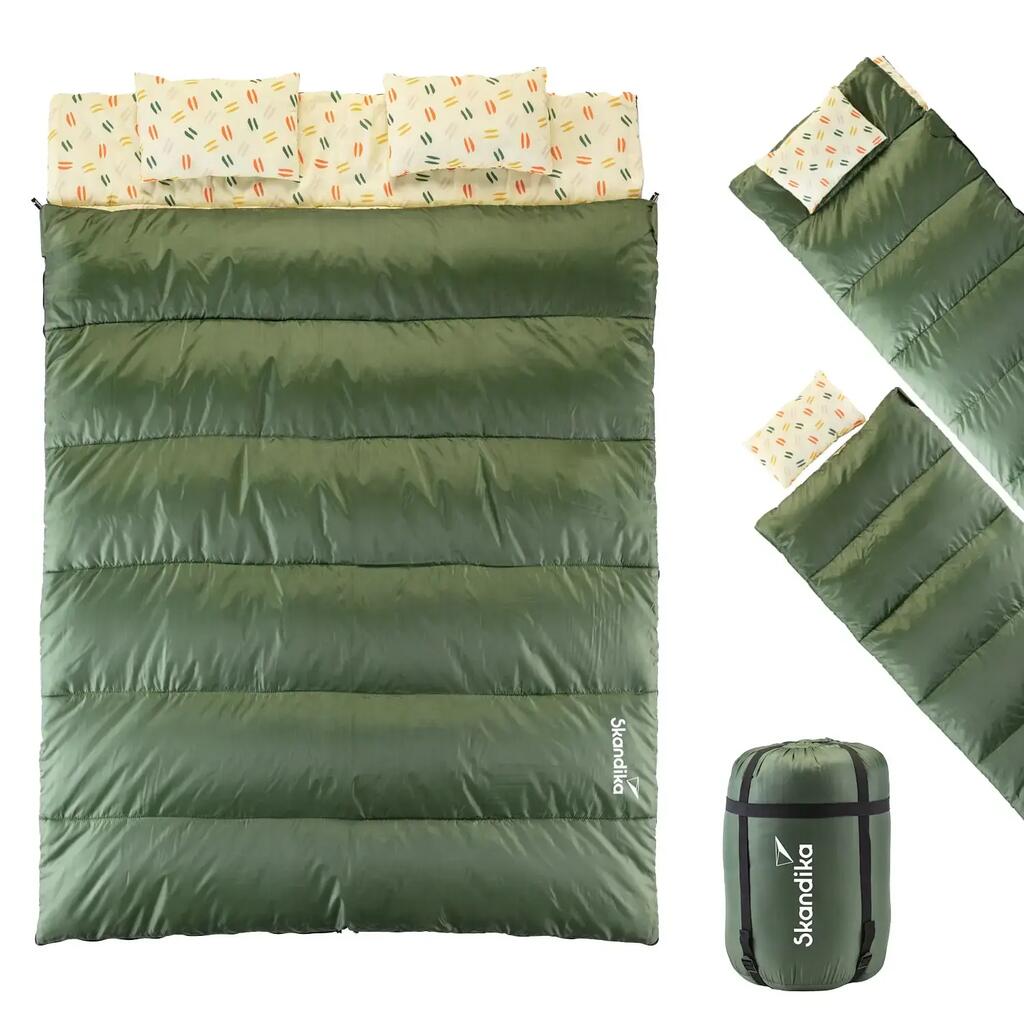 Iceland Double Blanket Sleeping Bag – Detachable, 3‑Season, 220/190 × 150/75 cm