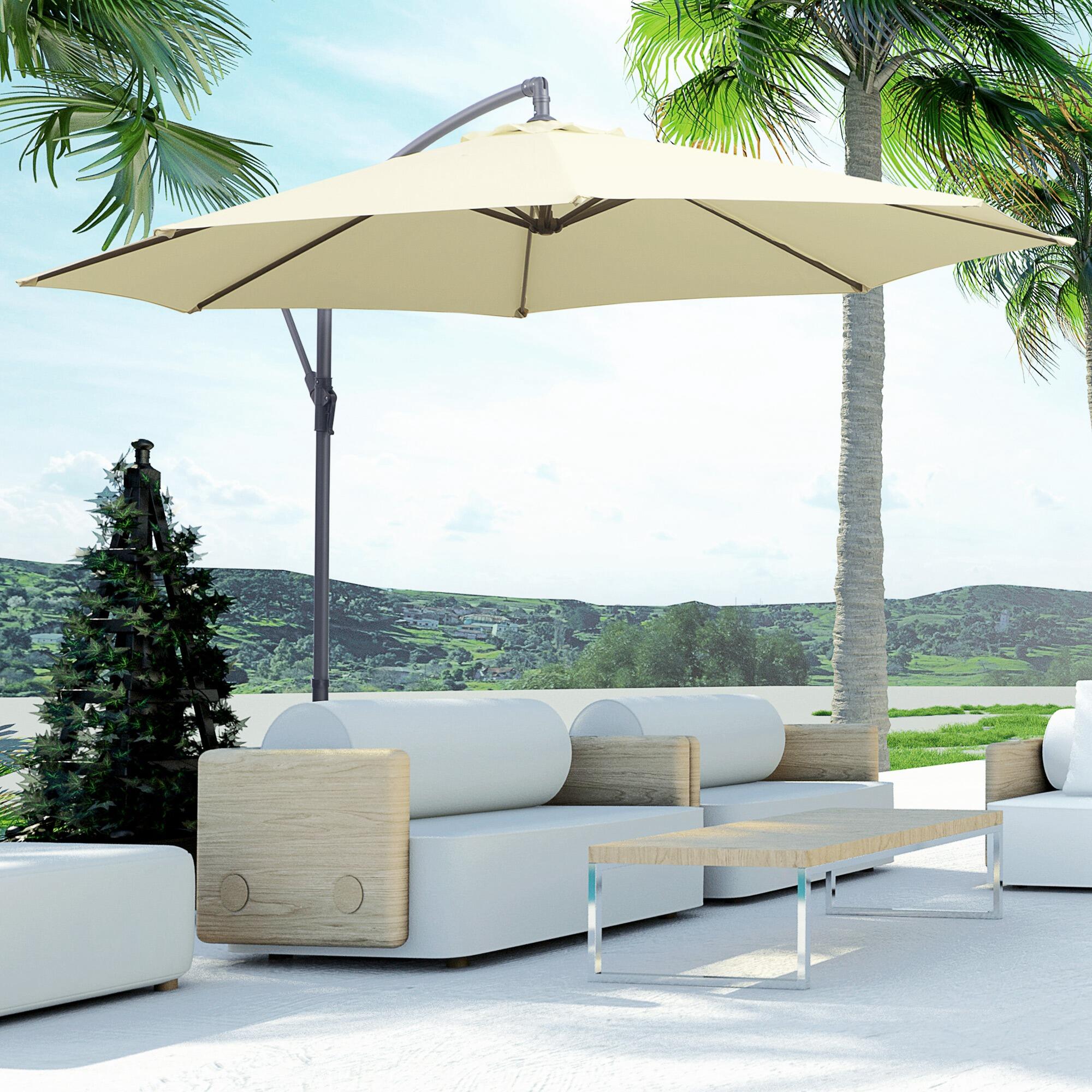 Sombrilla de camping Outsunny 300x300x250 cm Beige 2/6