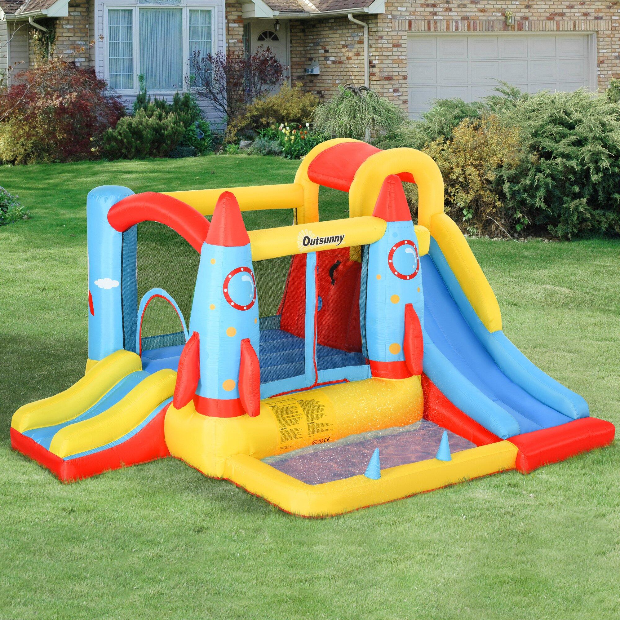 Castillo Hinchable Outsunny 330x265x185 cm Multicolor 2/7