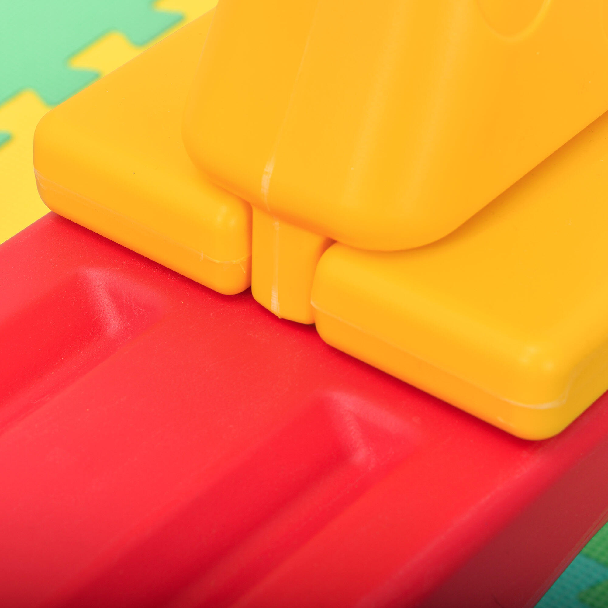 Balancín para Niños HOMCOM 150x32x60 cm Amarillo, Rojo y Azul 5/7