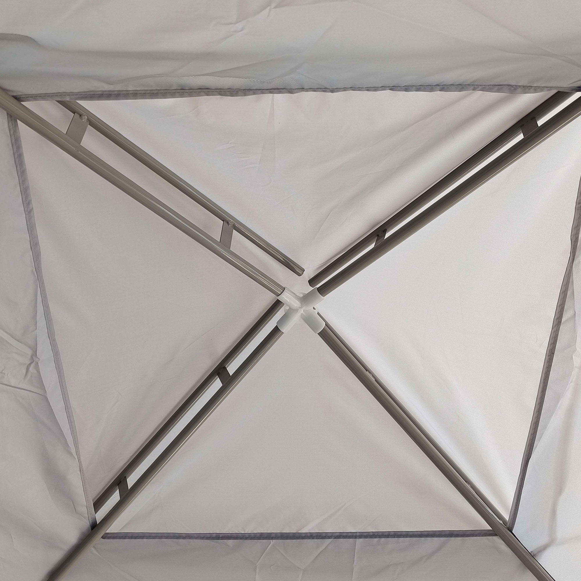 Pérgola de exterior Outsunny 297x297x268 cm cinzento 4/7