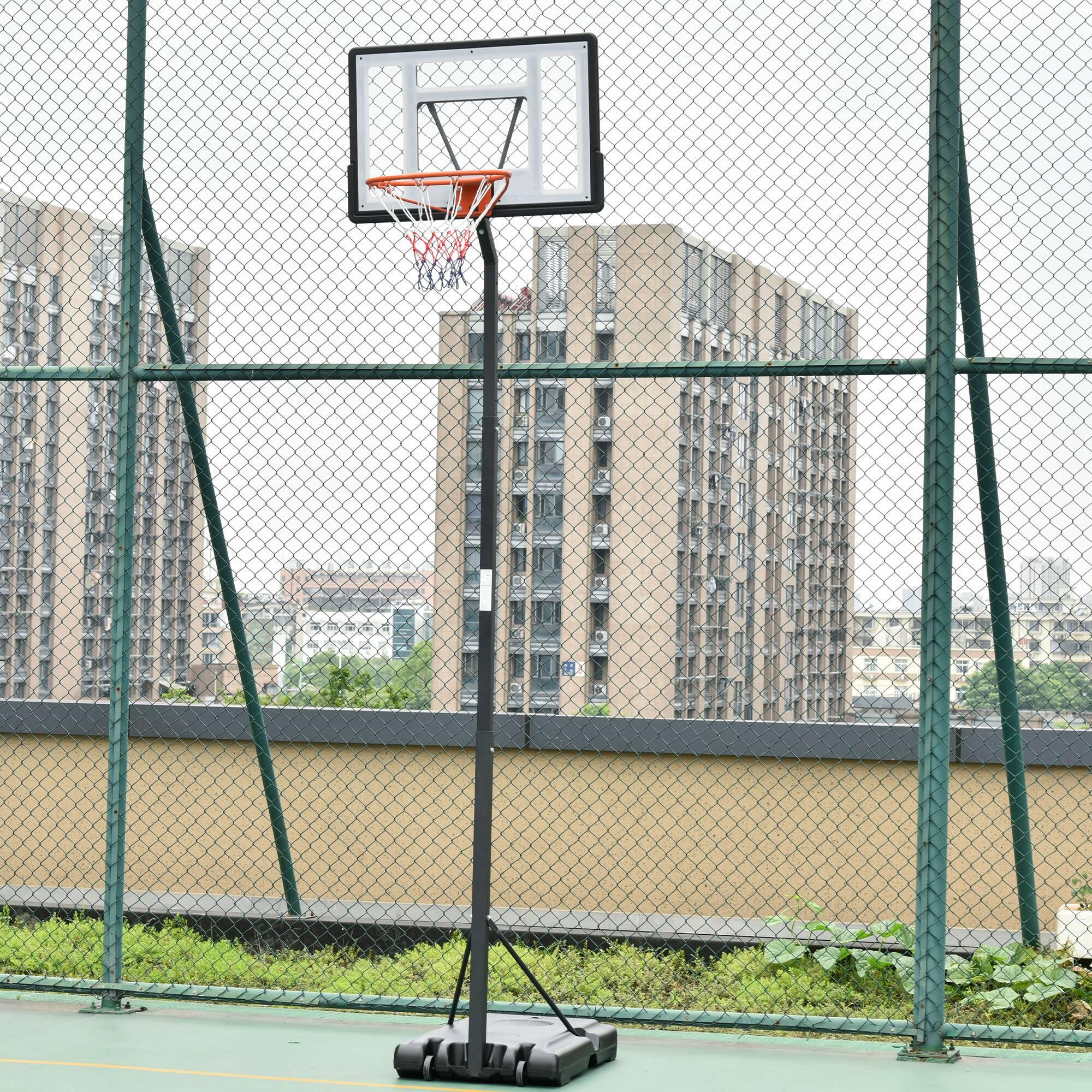 Tabela de Basquetebol Portátil Altura Ajustável 86x153x250-350 cm Preto 2/7