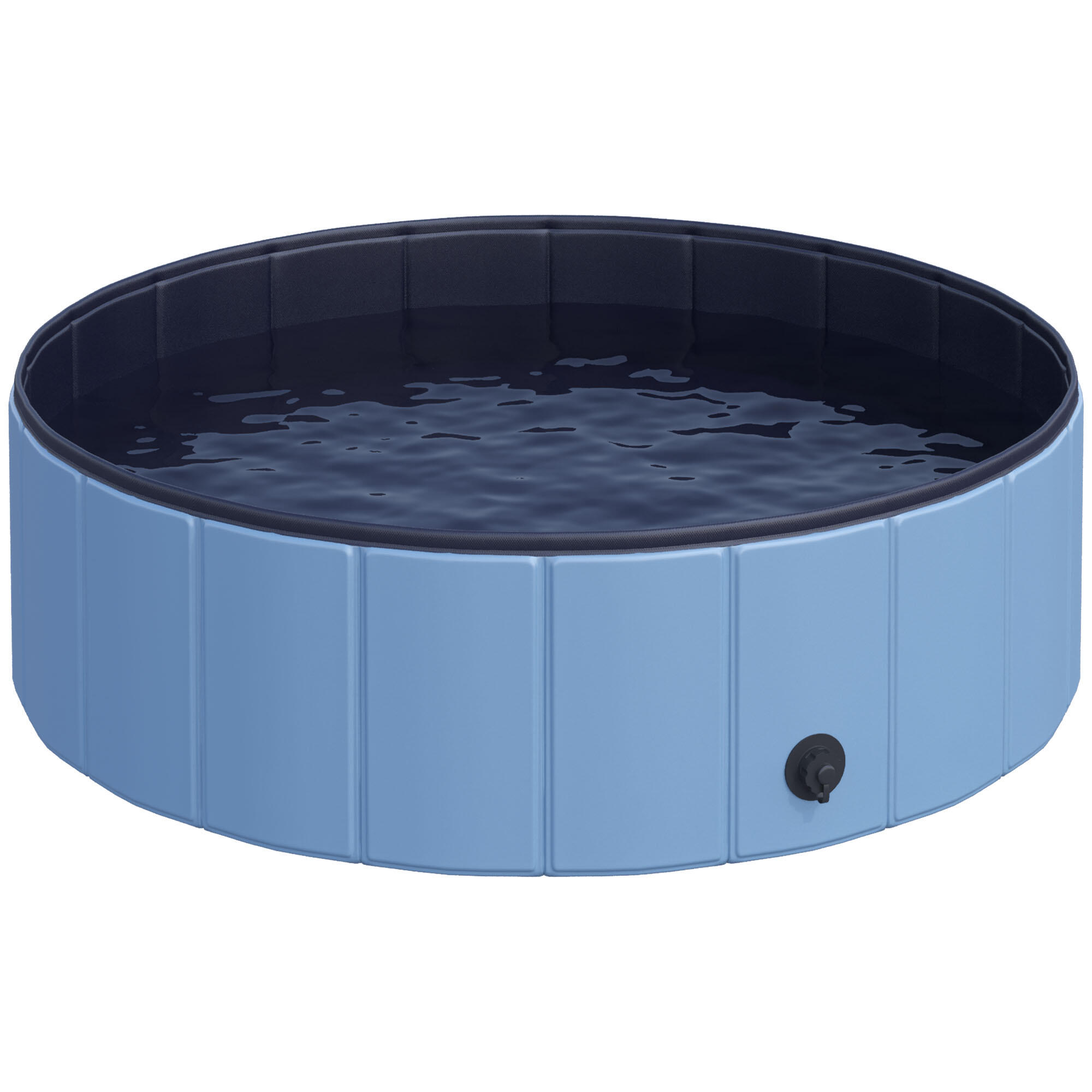 Piscina para Cães Dobrável Ø100x30cm Azul PawHut 2/7