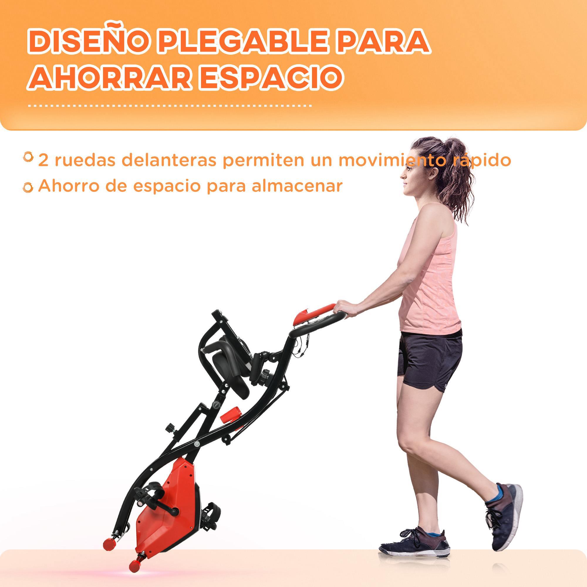 Bicicleta Estática 51x97x115cm Vermelho e Preto HOMCOM 6/7