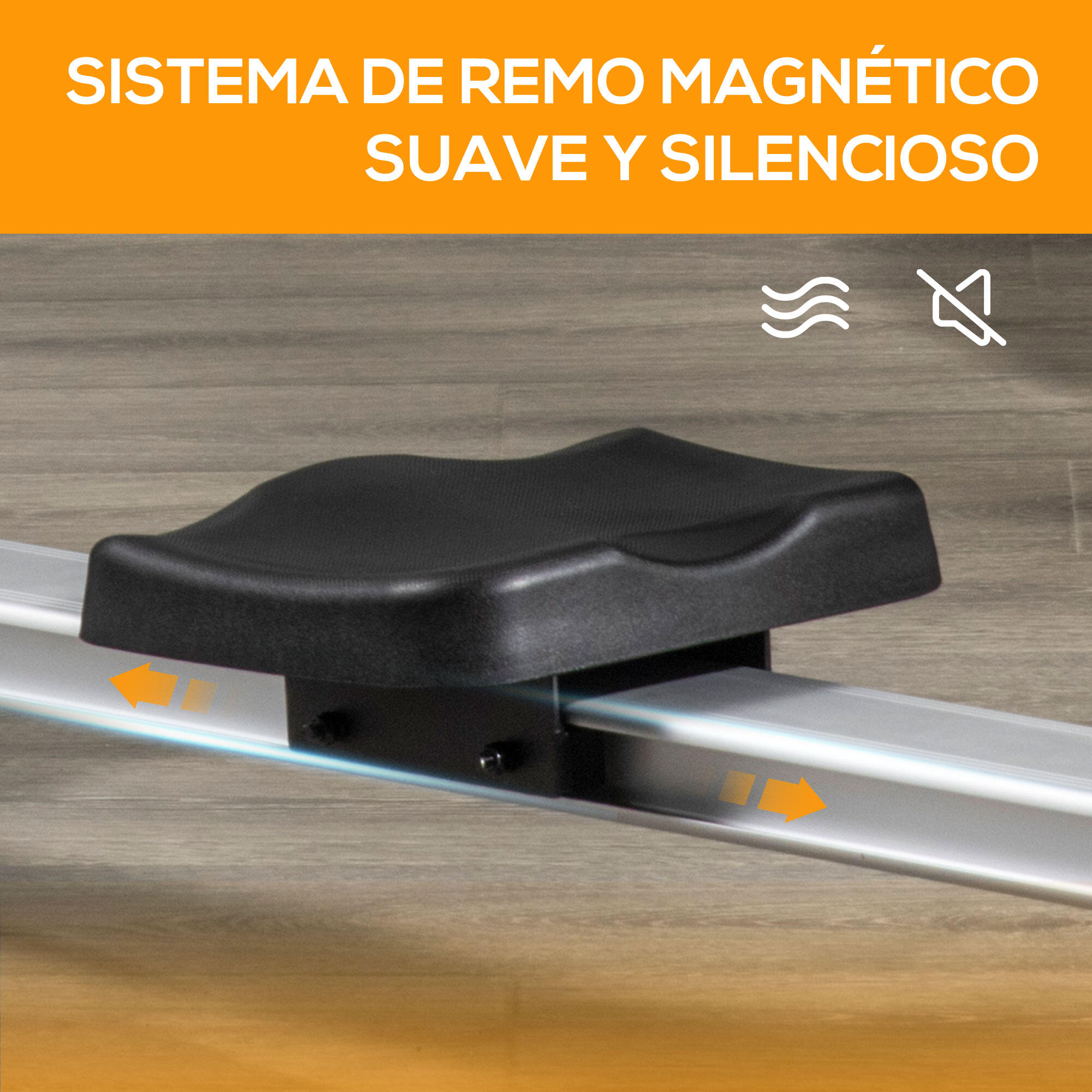 Máquina de Remo HOMCOM 185x58x57 cm Negro 6/7