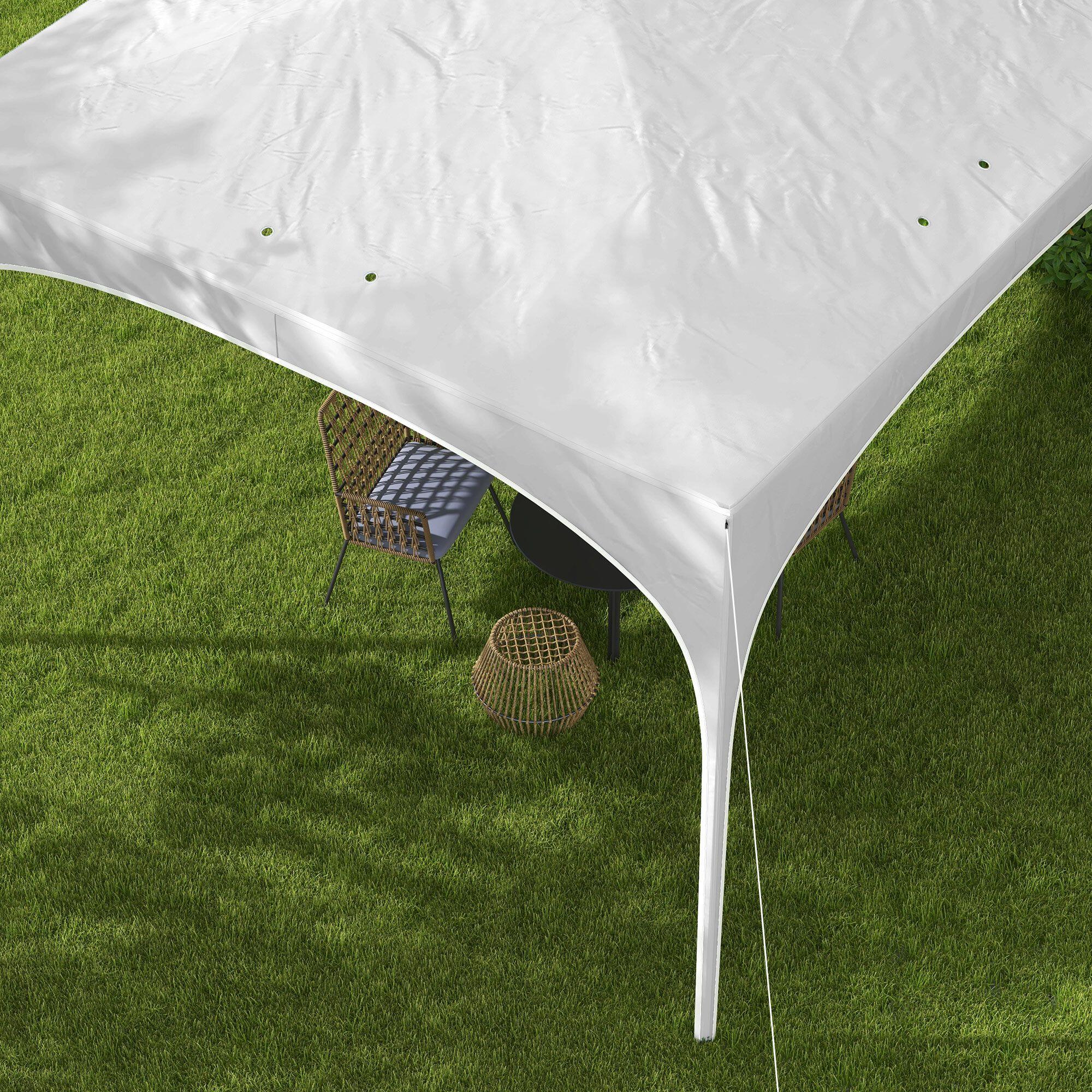 Tenda Dobrável Outsunny 3x3 m Branco 4/7