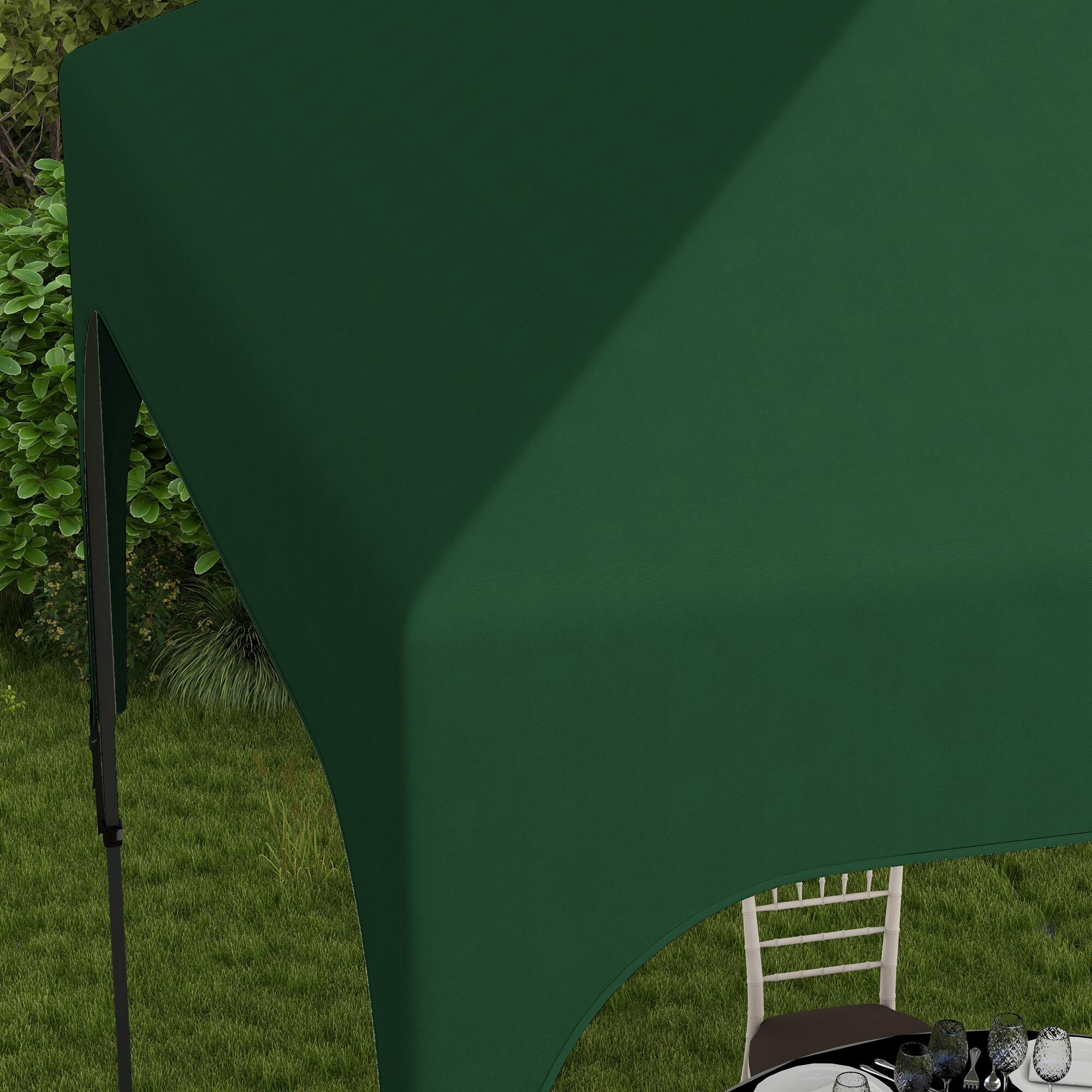 Cenador para eventos deportivos Outsunny 253x253x268 cm Verde Oscuro 4/7