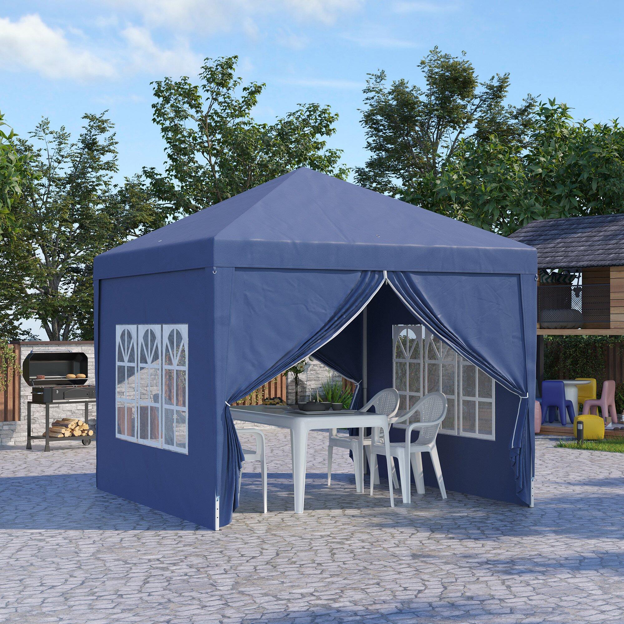 Carpa Evento Deportivo Outsunny 295x295x258 cm Azul 2/7